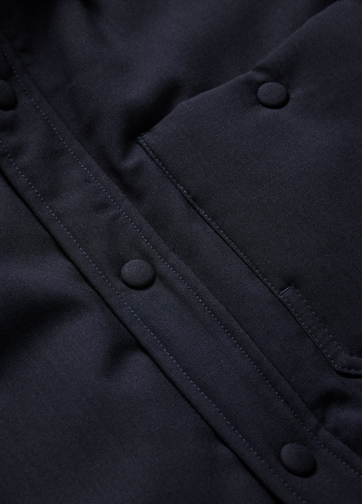 Padded Wool Shirt Jacket Navy Dark - Image 6