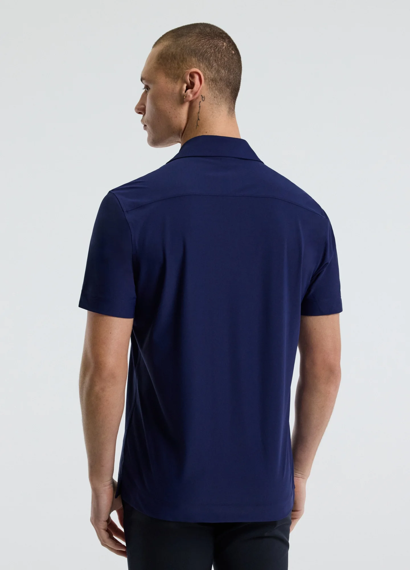 Performance Cuban Collar Shirt Royal Blue - Image 5