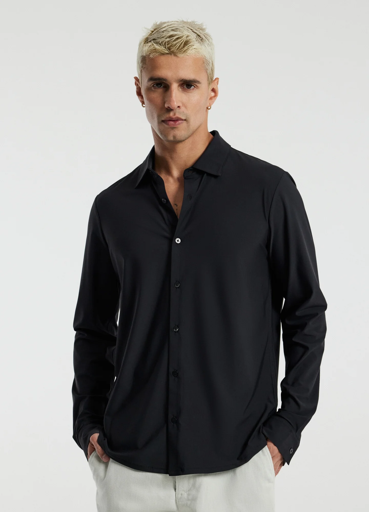 Performance Long Sleeve Shirt Black - Image 3