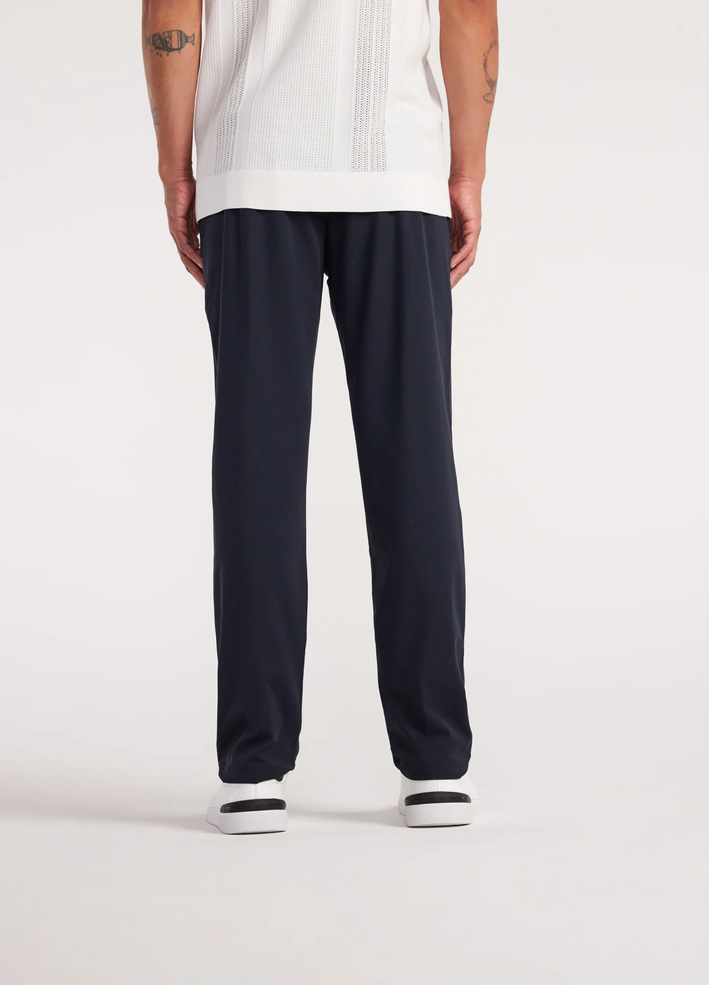 Performance Pintucked Pants Navy - Image 5