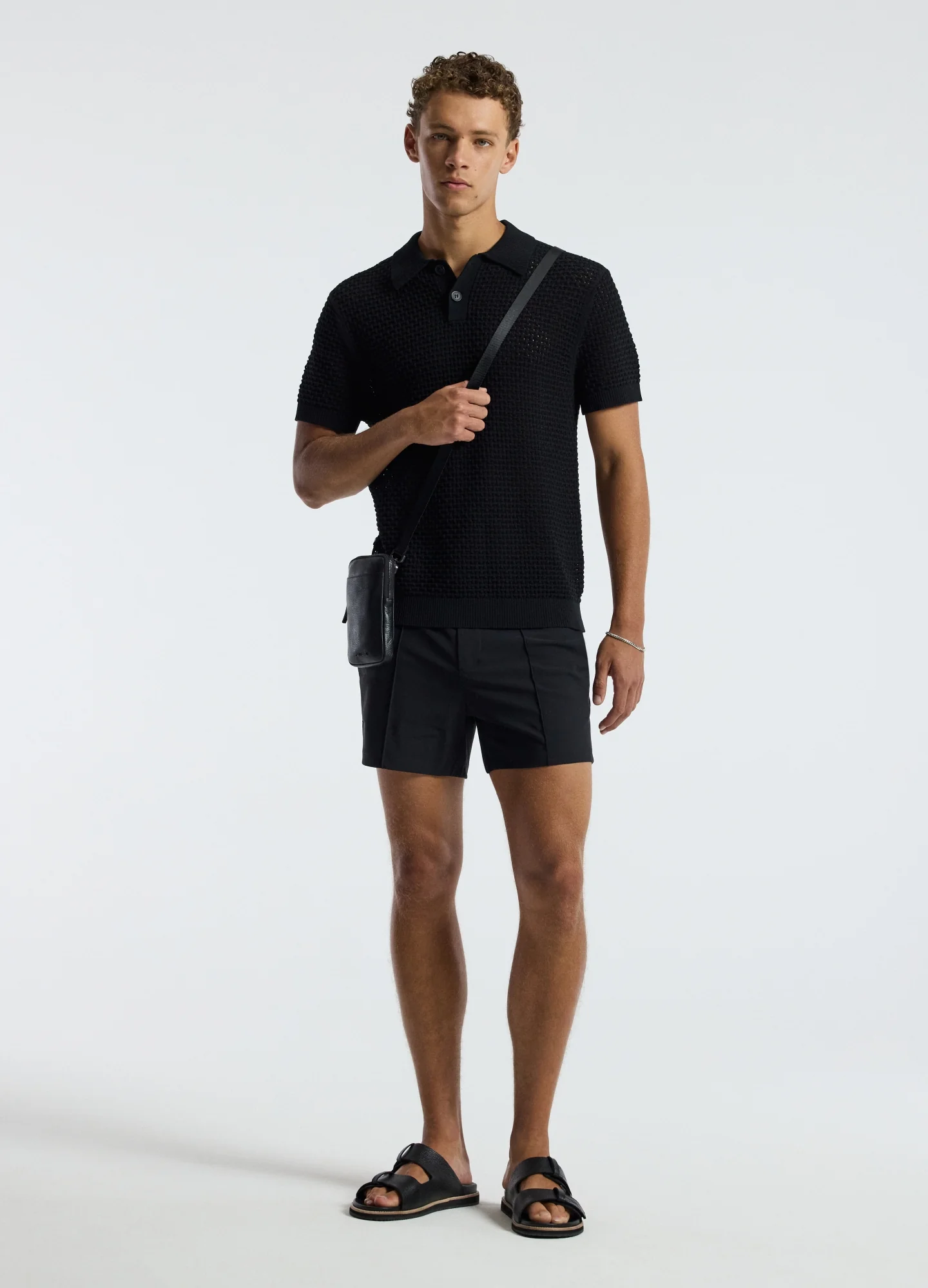 Performance Pintucked Shorts Black - Image 2