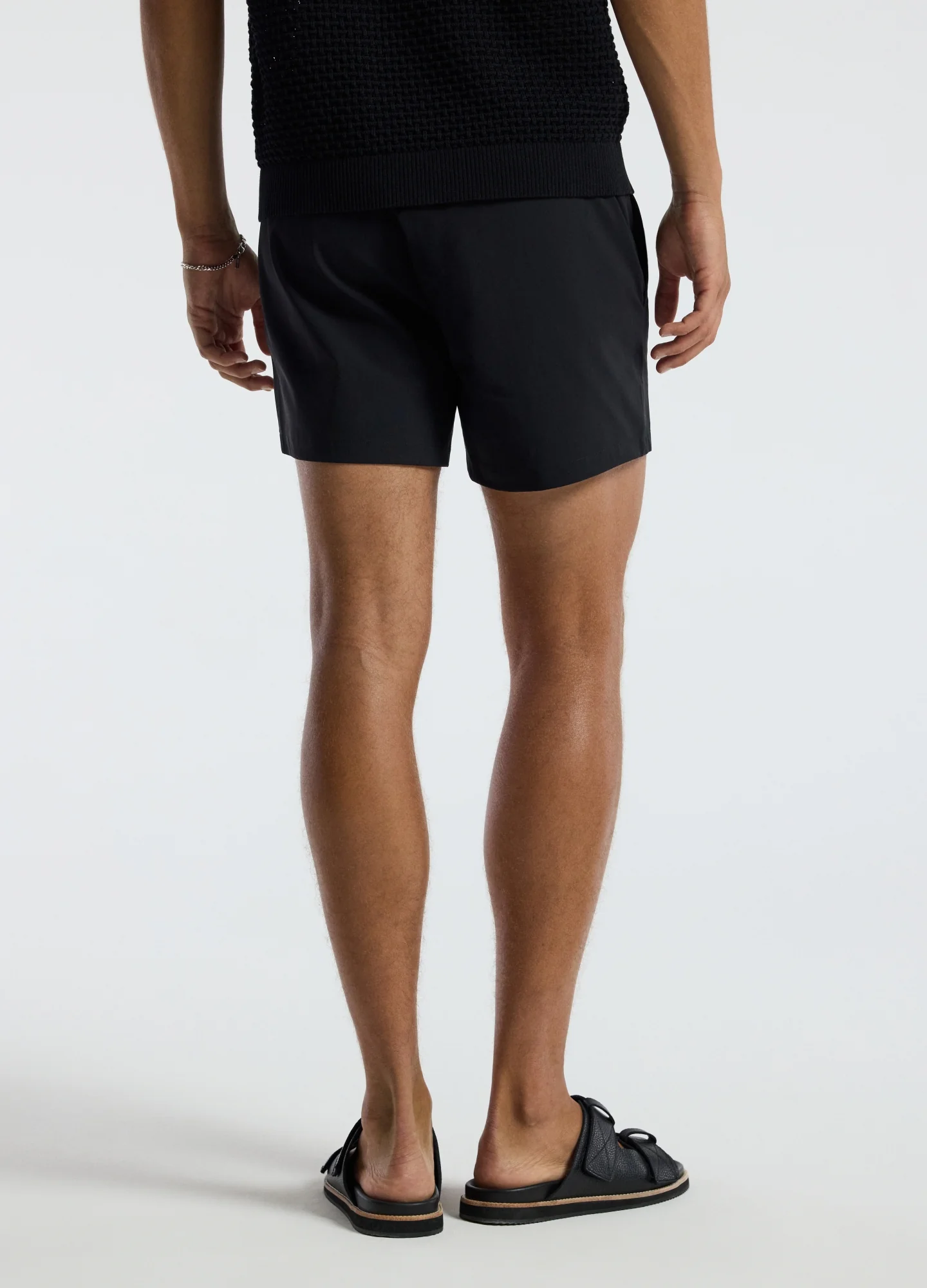 Performance Pintucked Shorts Black - Image 5