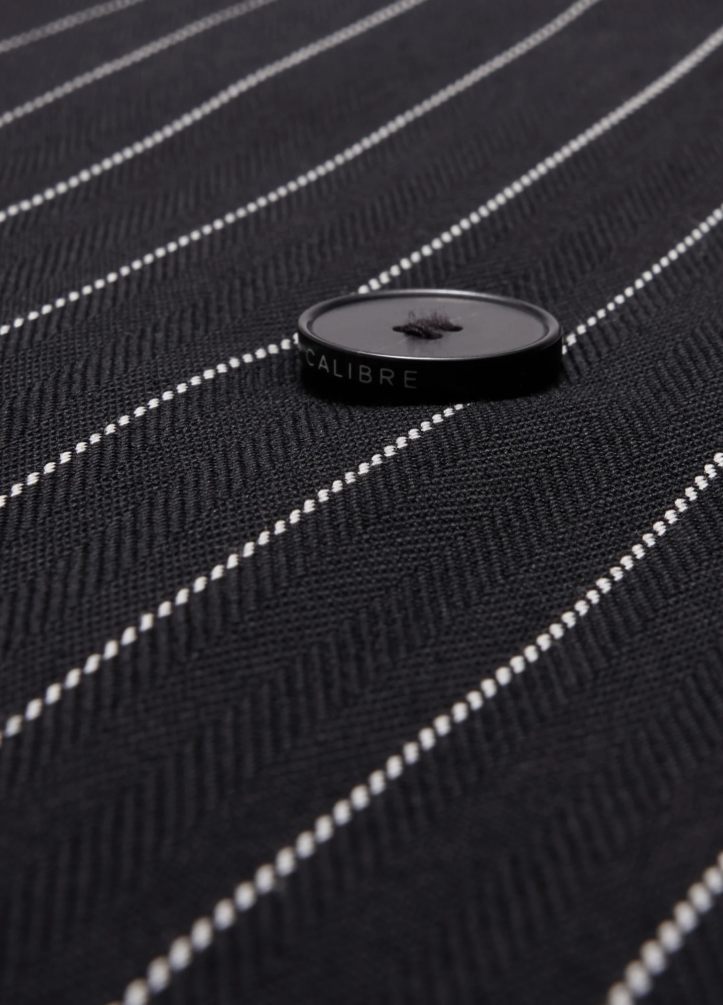 Pinstripe Double-Breasted Jacket Black - Image 7