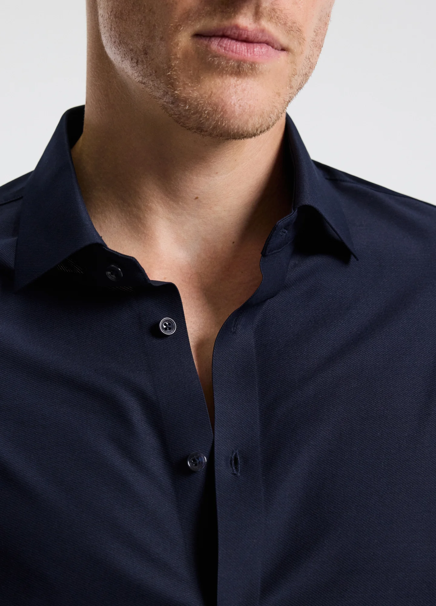 Precision Stretch Twill Shirt Navy - Image 4