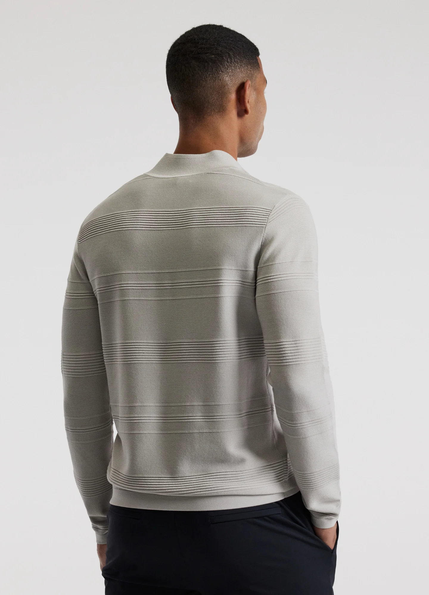 Quarter Zip Sweater Silver - Image 5