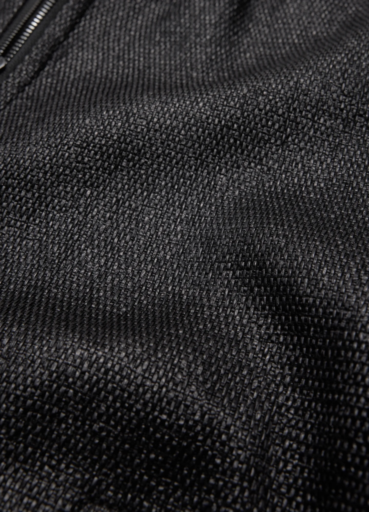 Raffia Bomber Jacket Black - Image 6