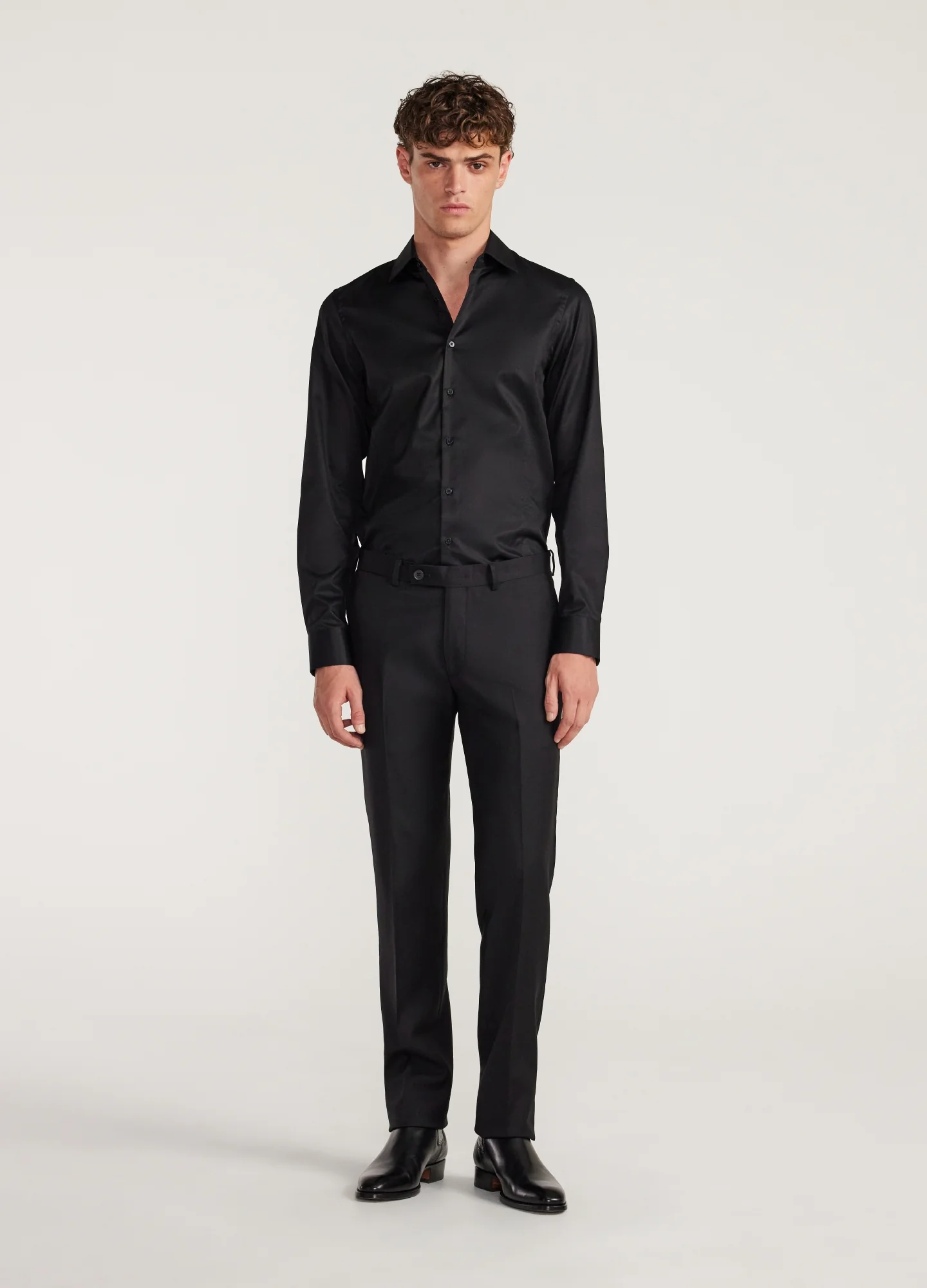 Refined Twill Shirt Black - Image 2