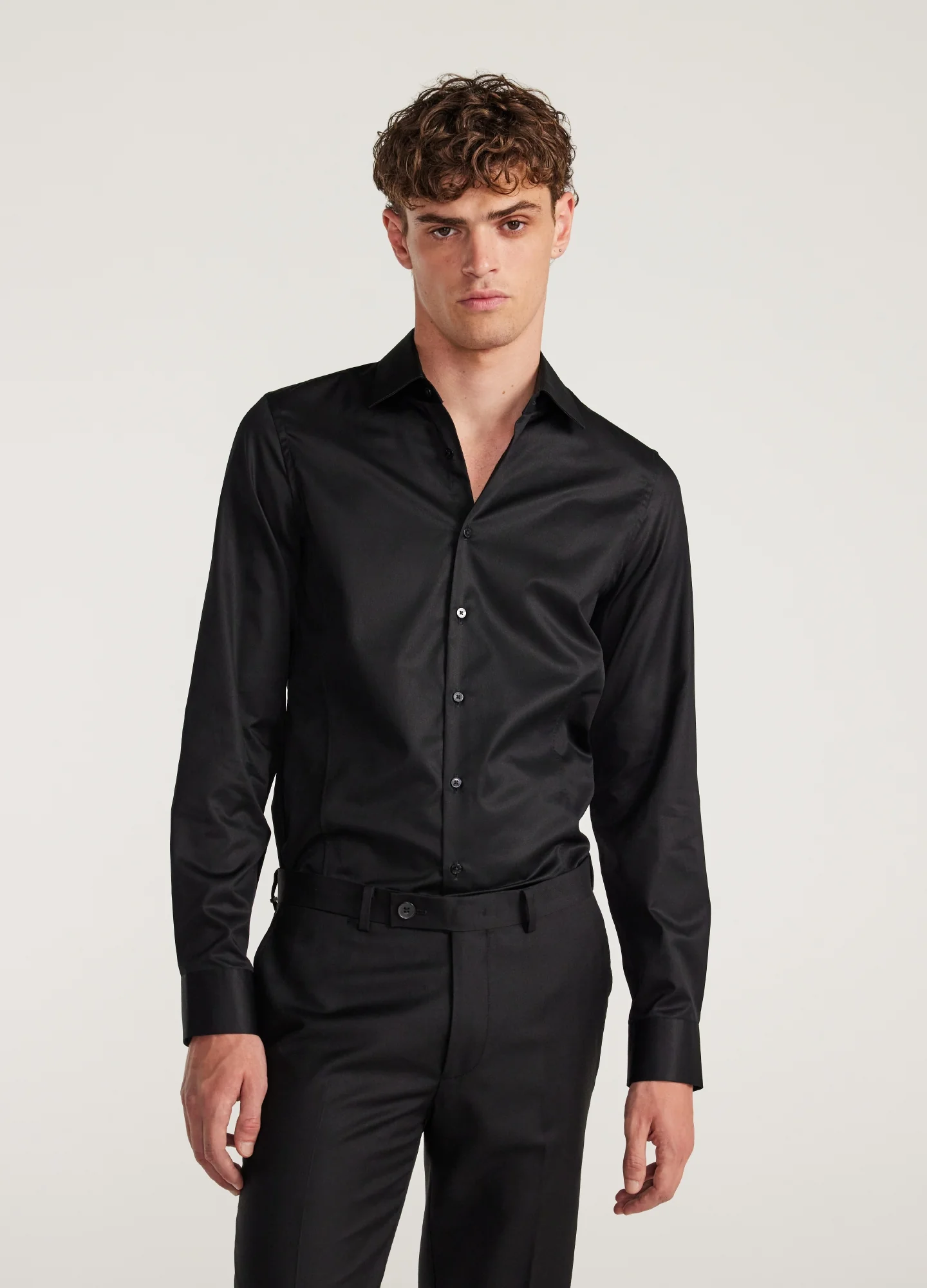 Refined Twill Shirt Black - Image 3