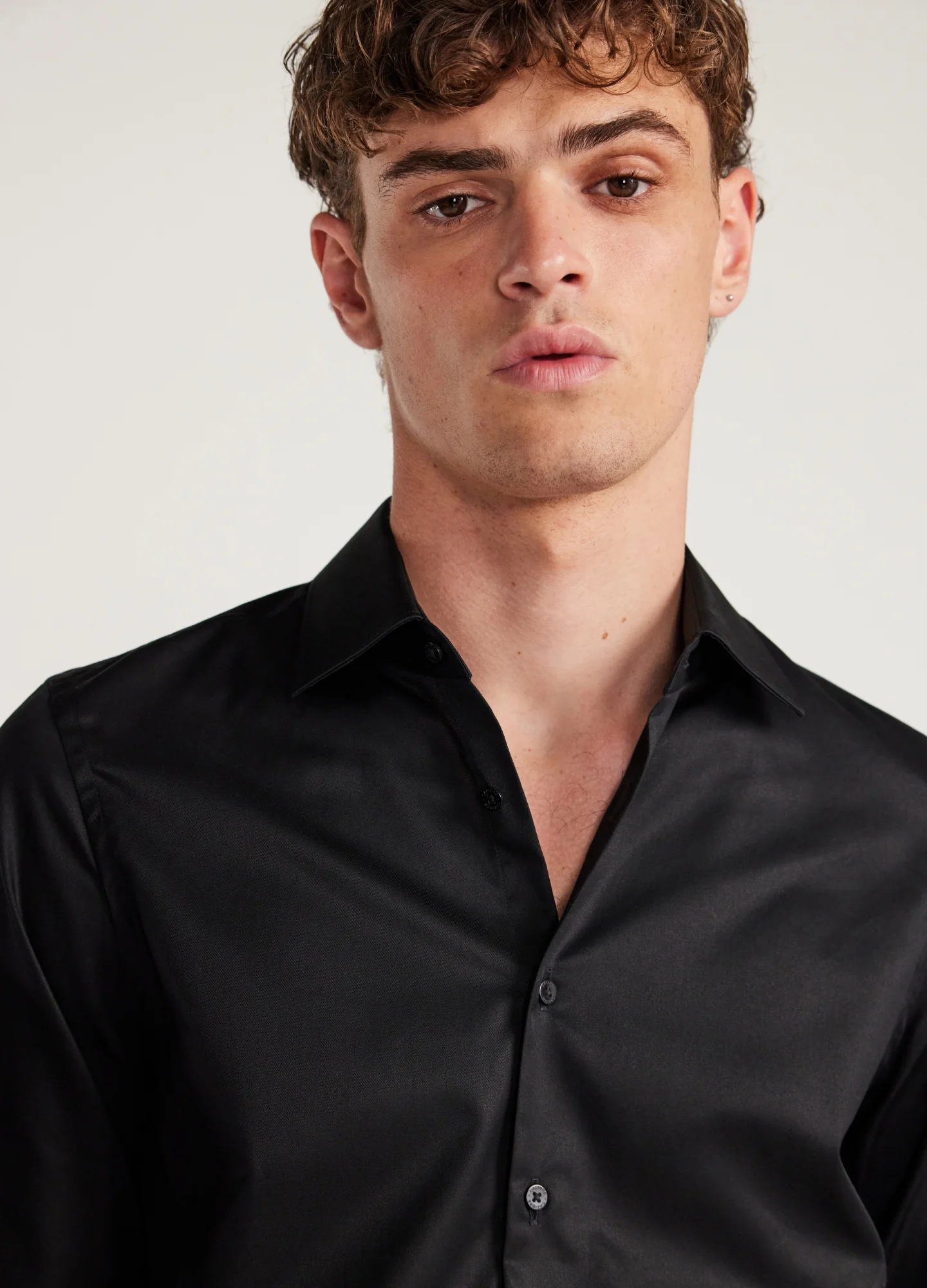 Refined Twill Shirt Black - Image 4