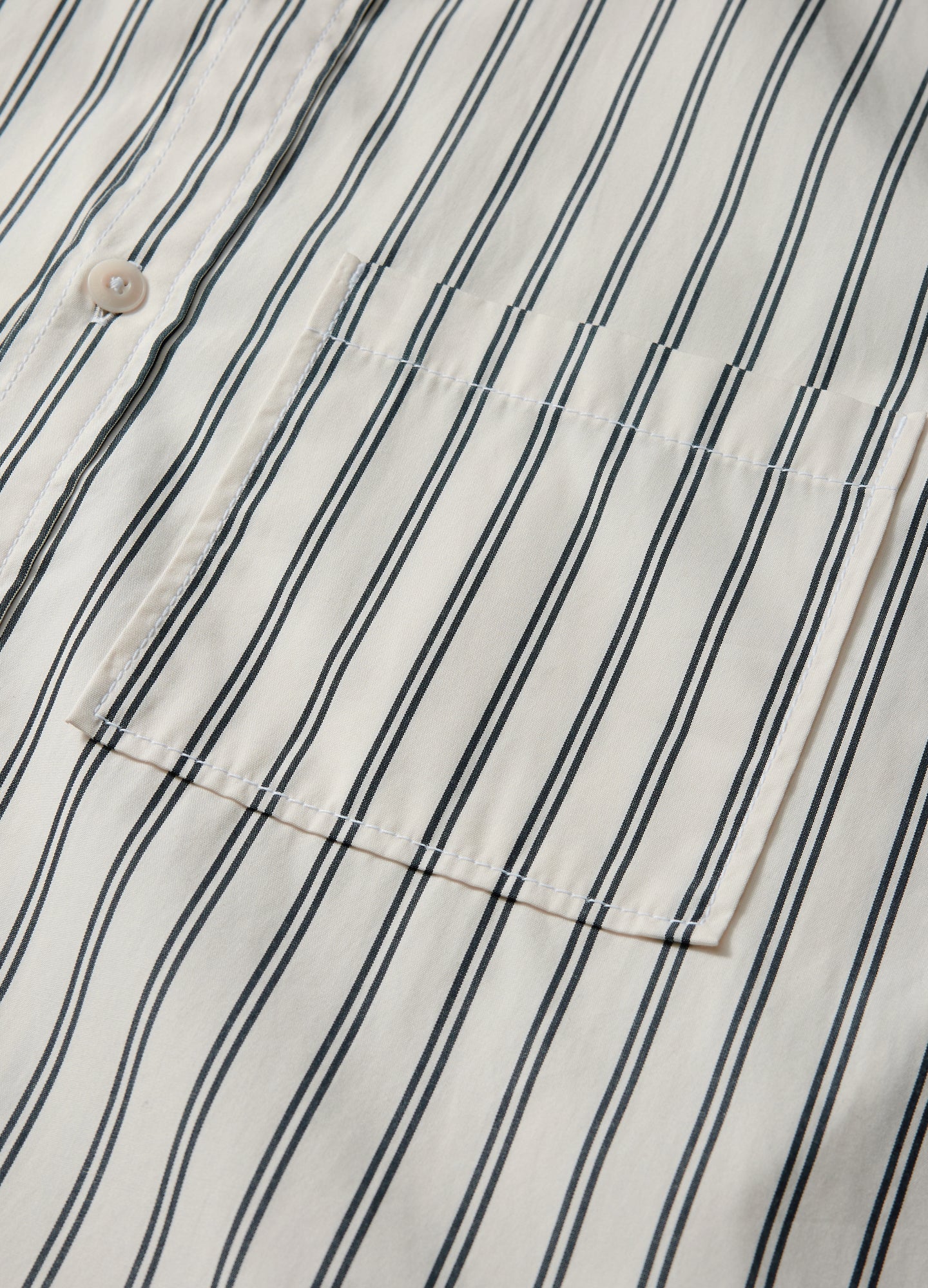 Relaxed Cotton Striped Shirt Black Stripe - Image 6