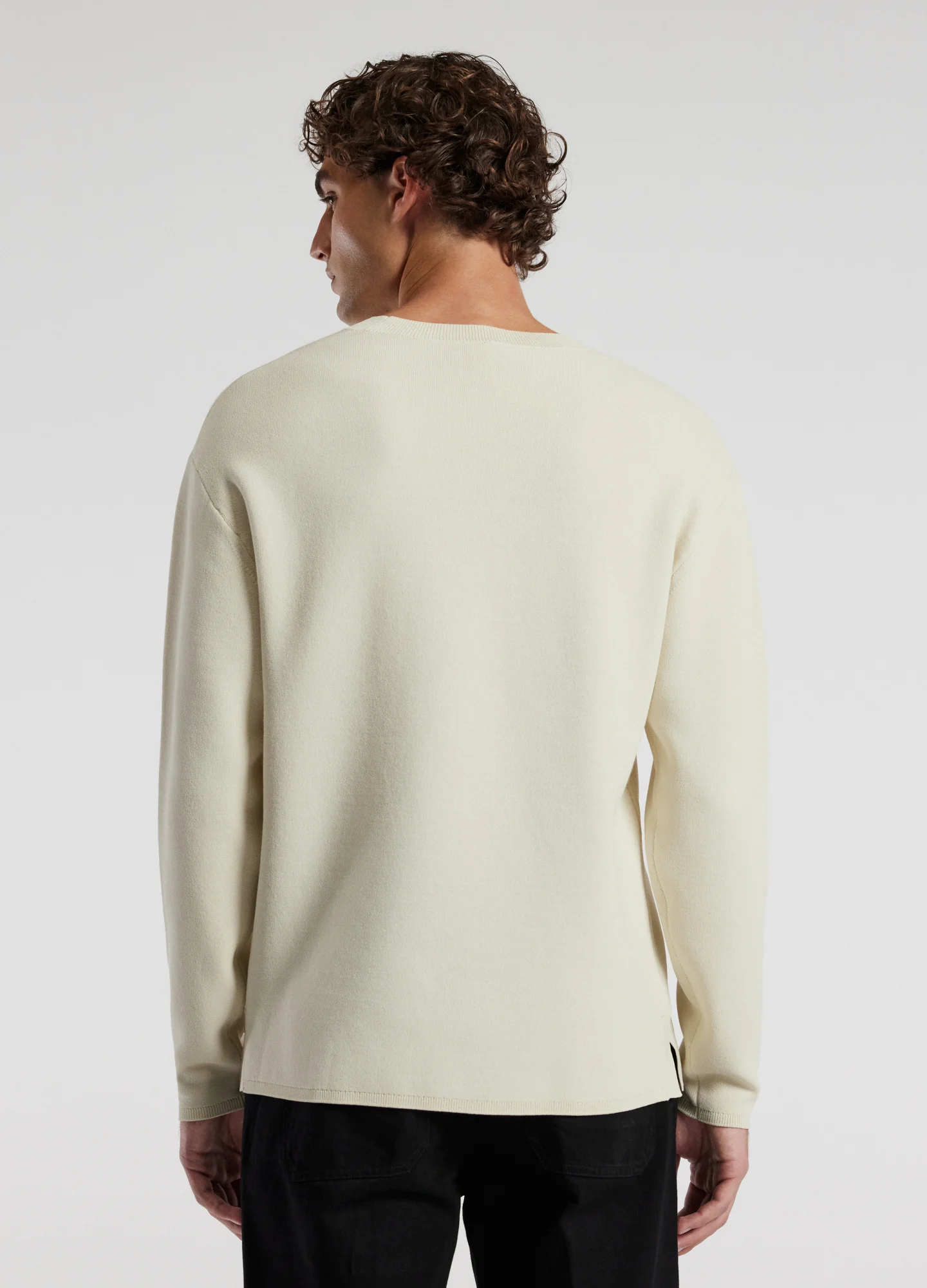 Relaxed Crew Neck Sweater Bone - Image 5
