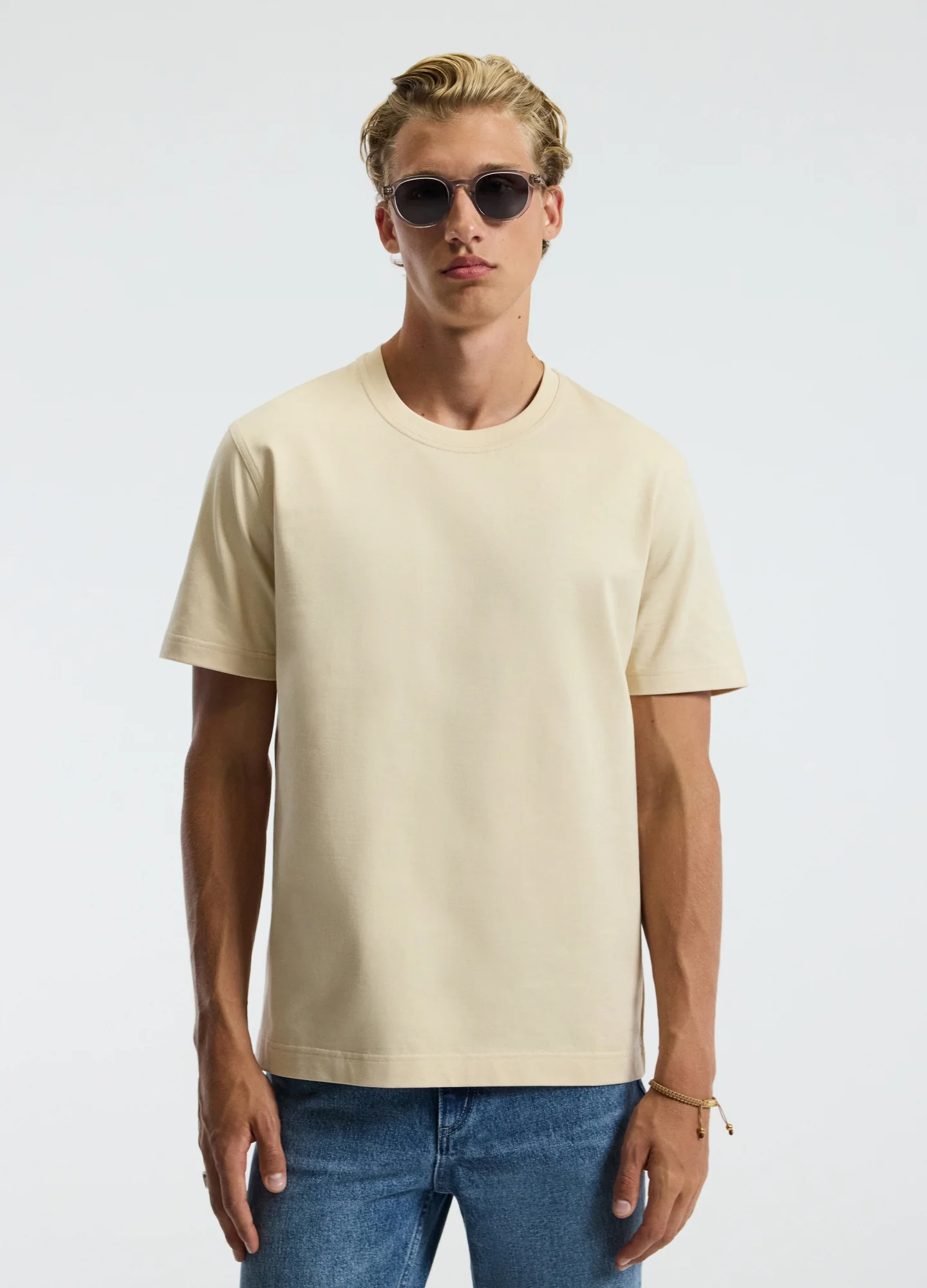 Relaxed Crew T-shirt Biscuit - Image 3