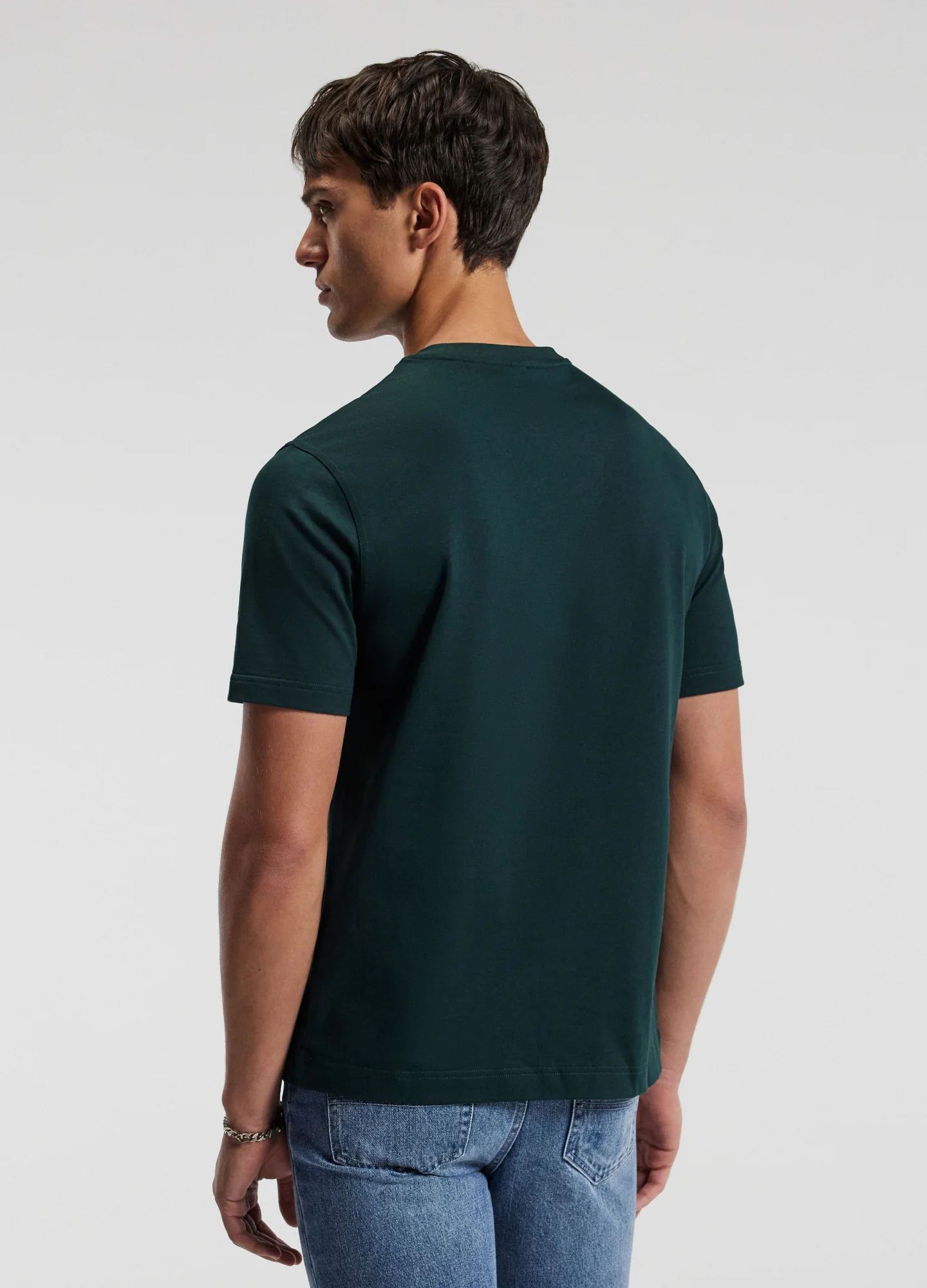 Relaxed Crew T-Shirt Bottle Green - Image 5