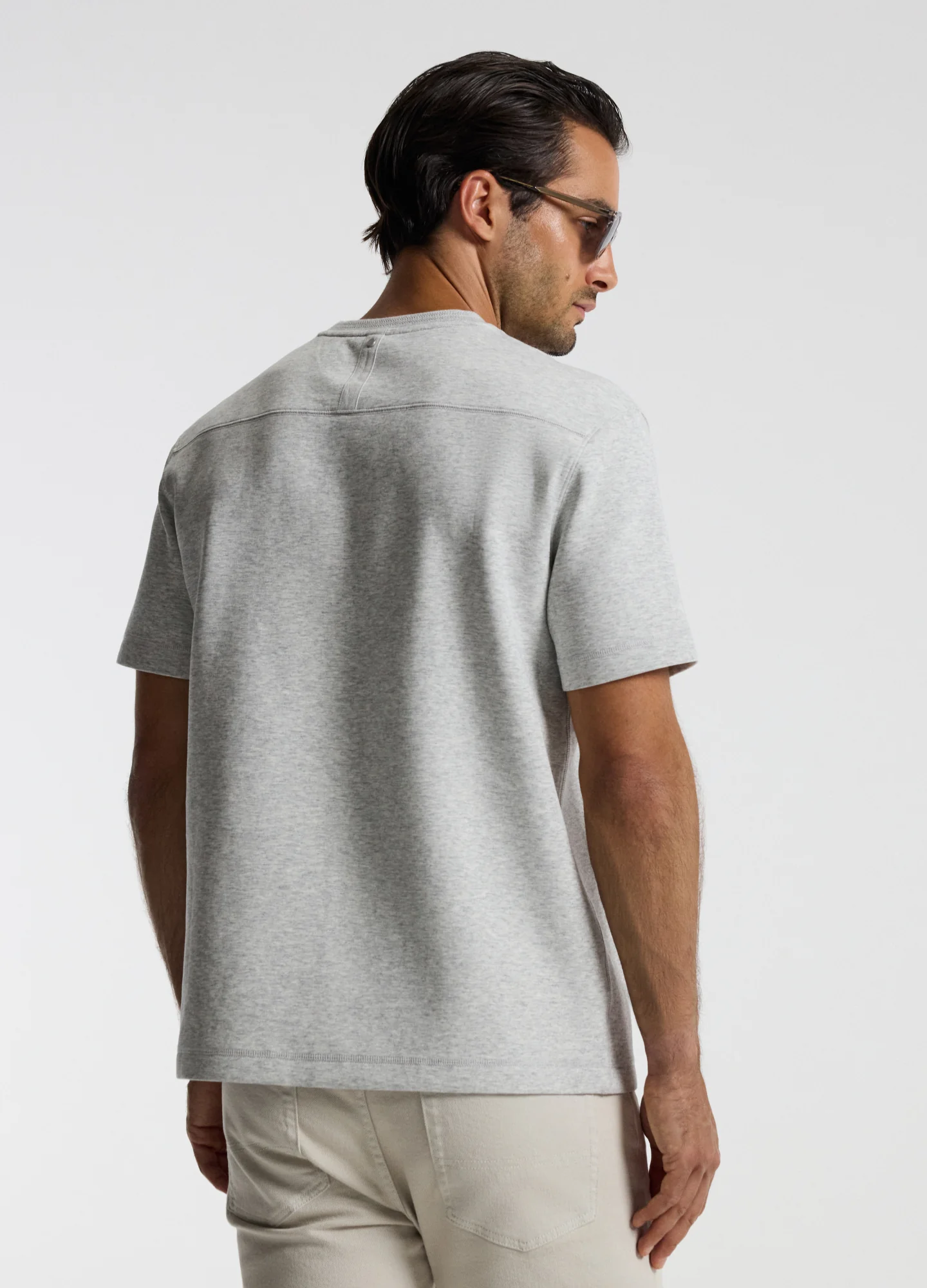 Relaxed Double Knit T-shirt Grey Marl - Image 5