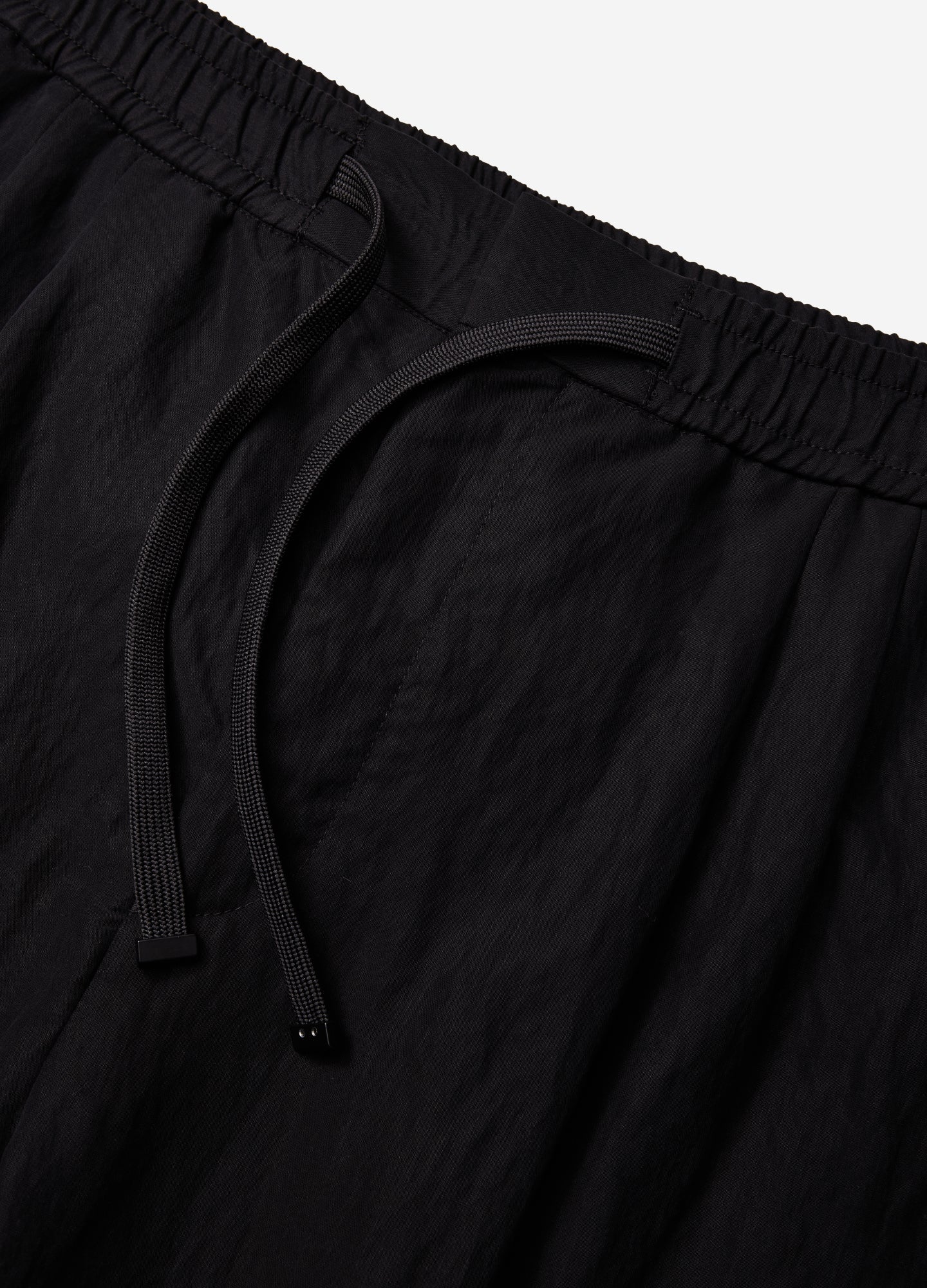 Relaxed Drawstring Shorts Black - Image 6