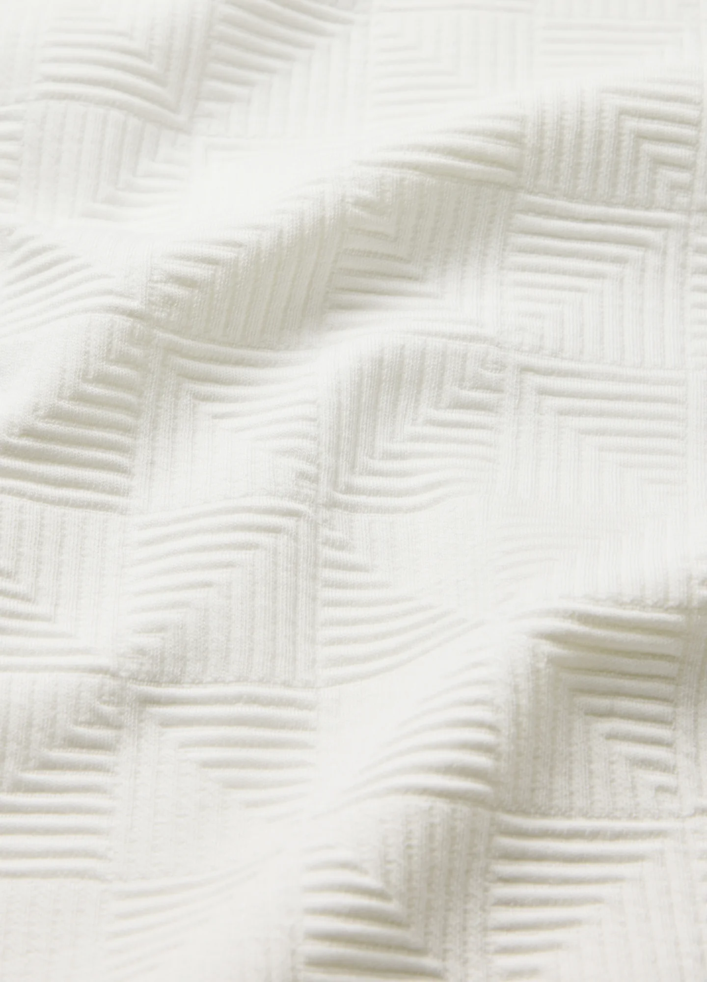 Relaxed Textured T-shirt Ivory - Image 5