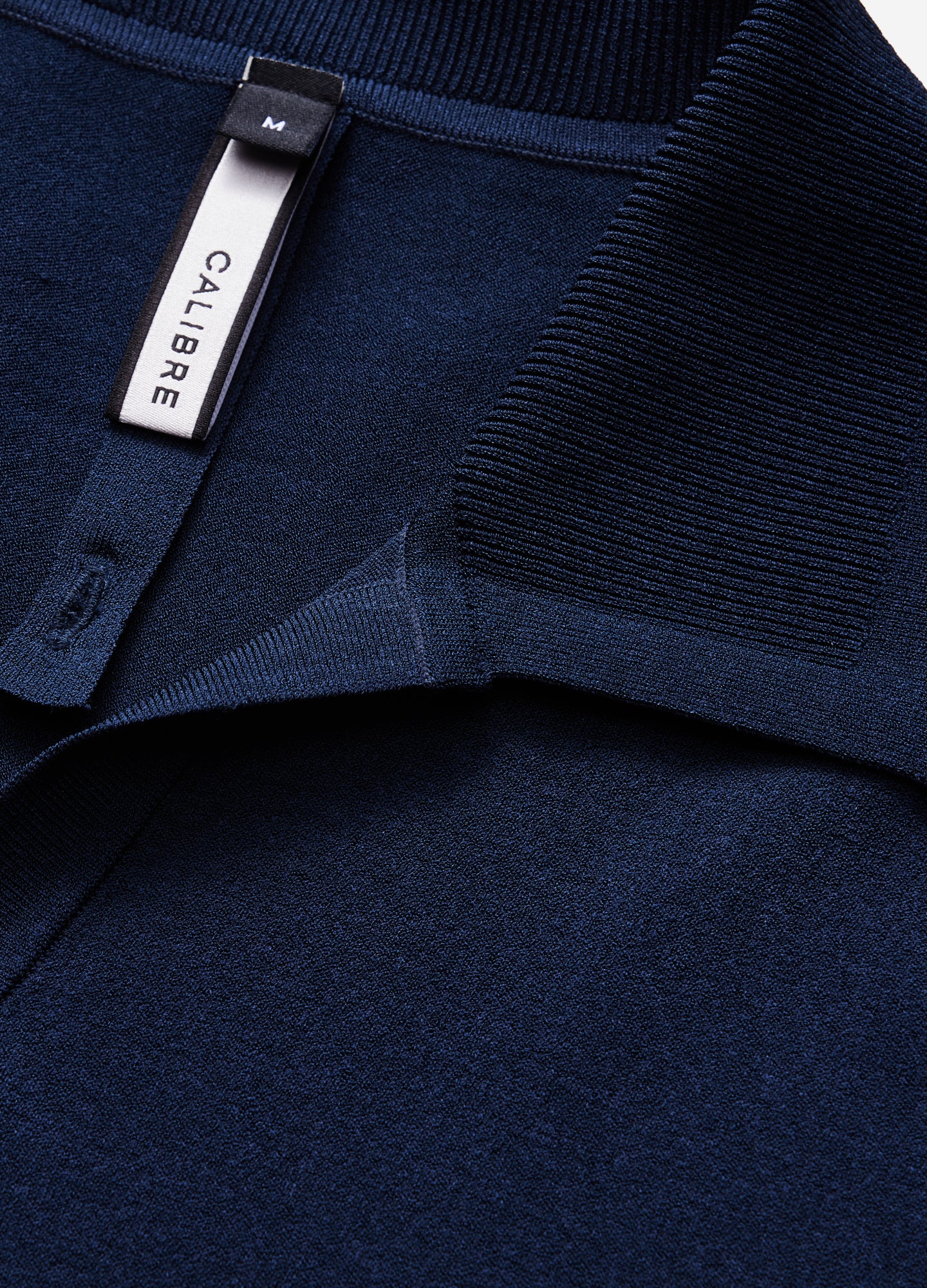 Rib Collar Tech Knit Polo Delft Blue - Image 6