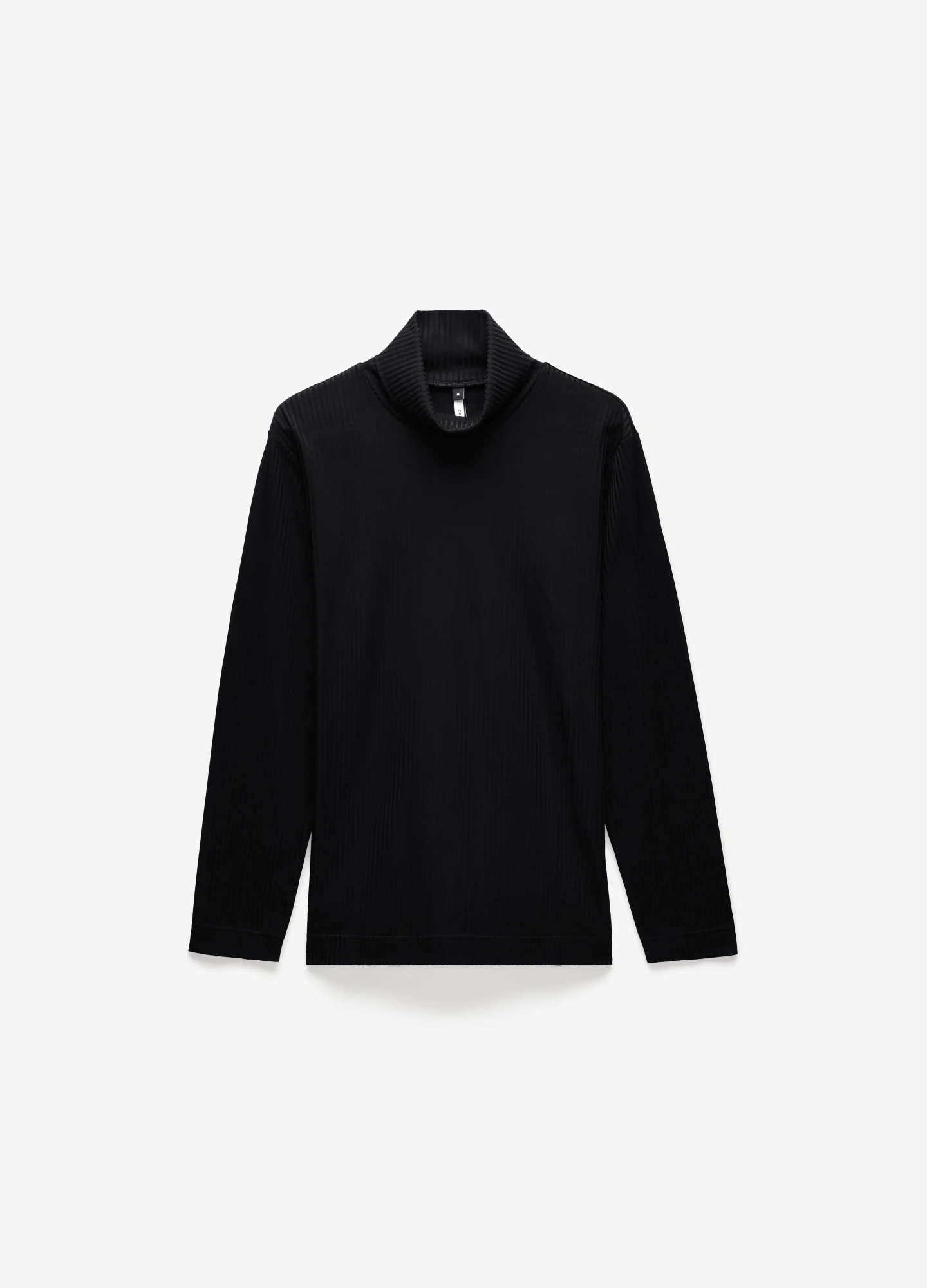 Ribbed Roll Neck Top Black