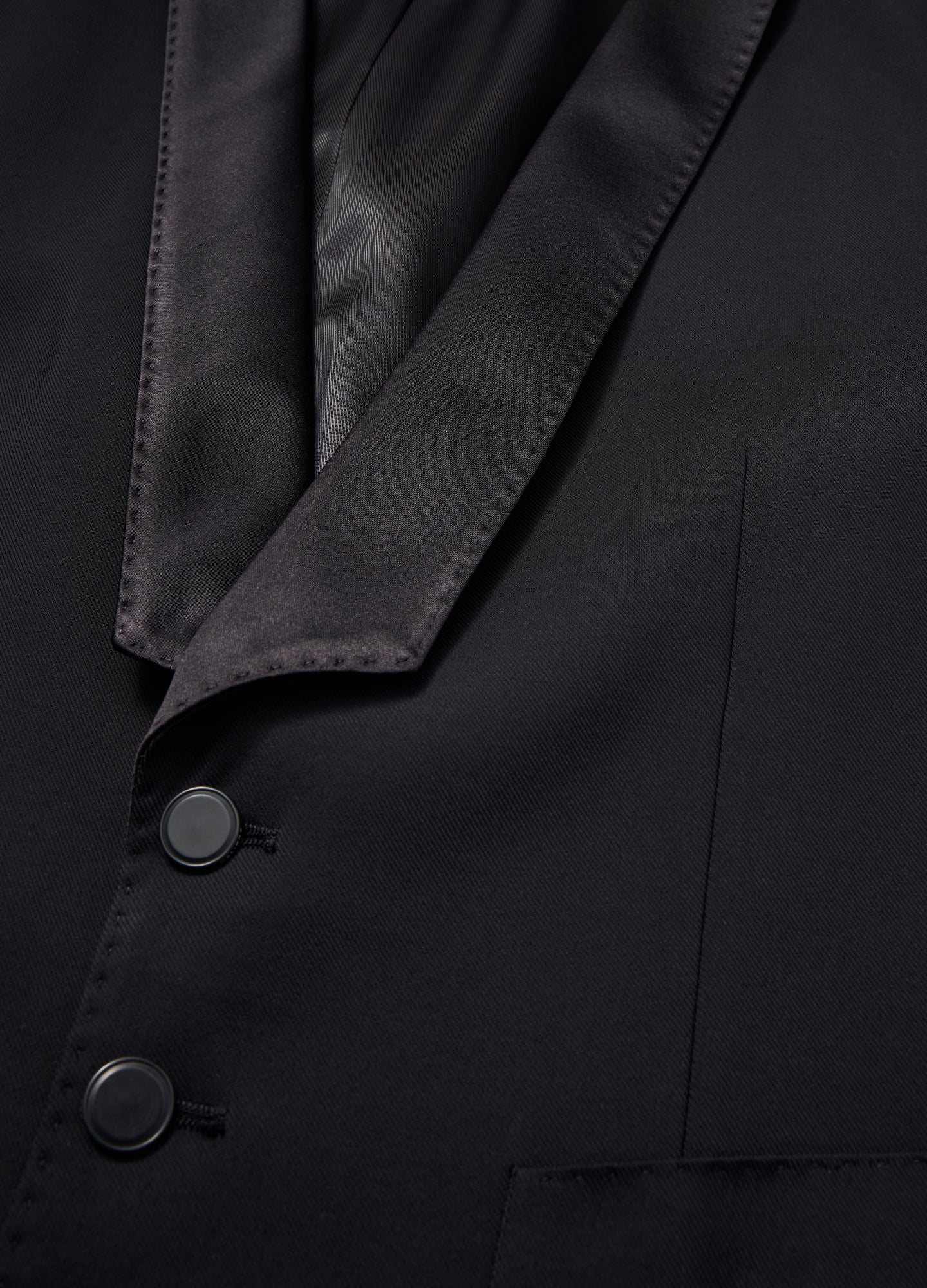 Satin Lapel Waistcoat Black - Image 6