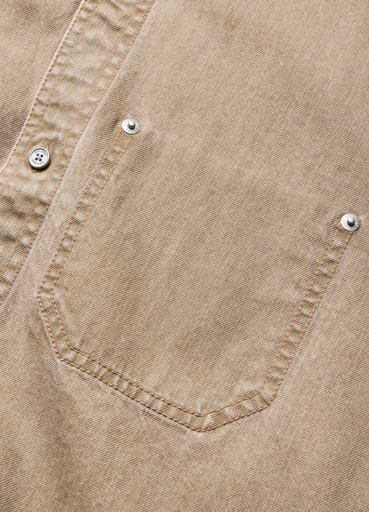 Seam Detail Denim Shirt Putty - Image 6