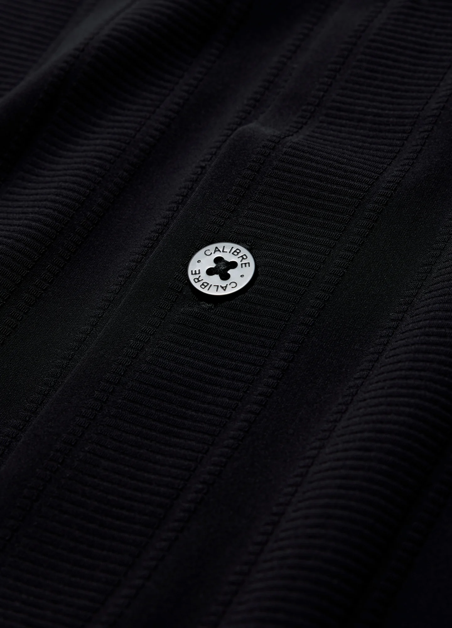 Self Stripe Cuban Collar Shirt Black - Image 6