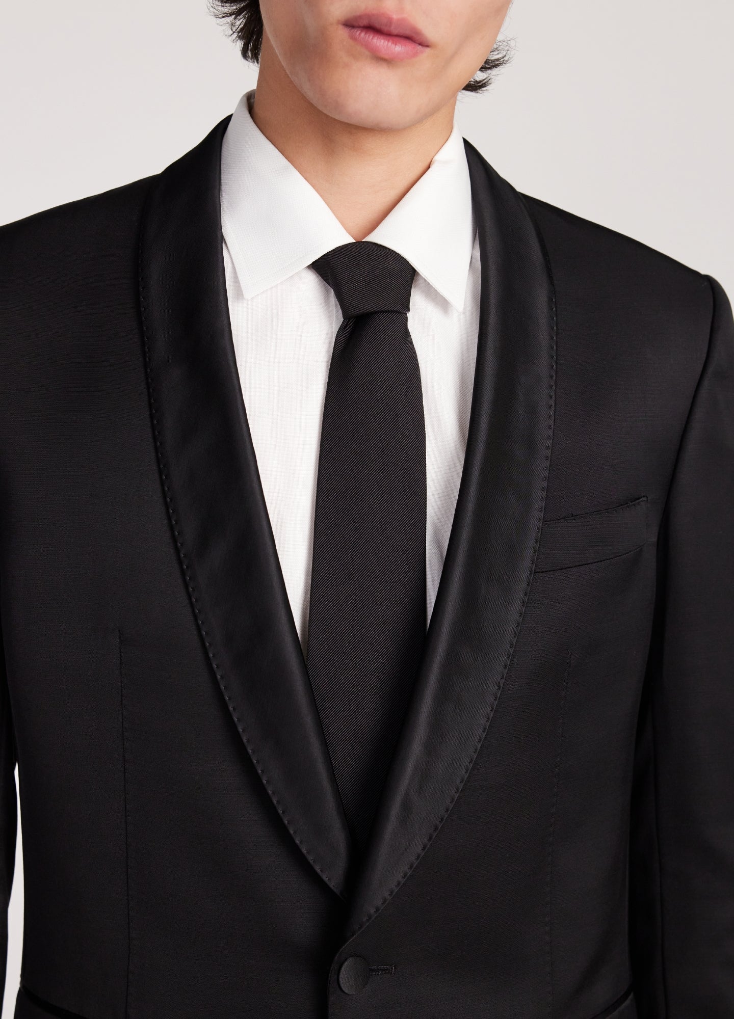 Shawl Collar Tuxedo Jacket Black - Image 4