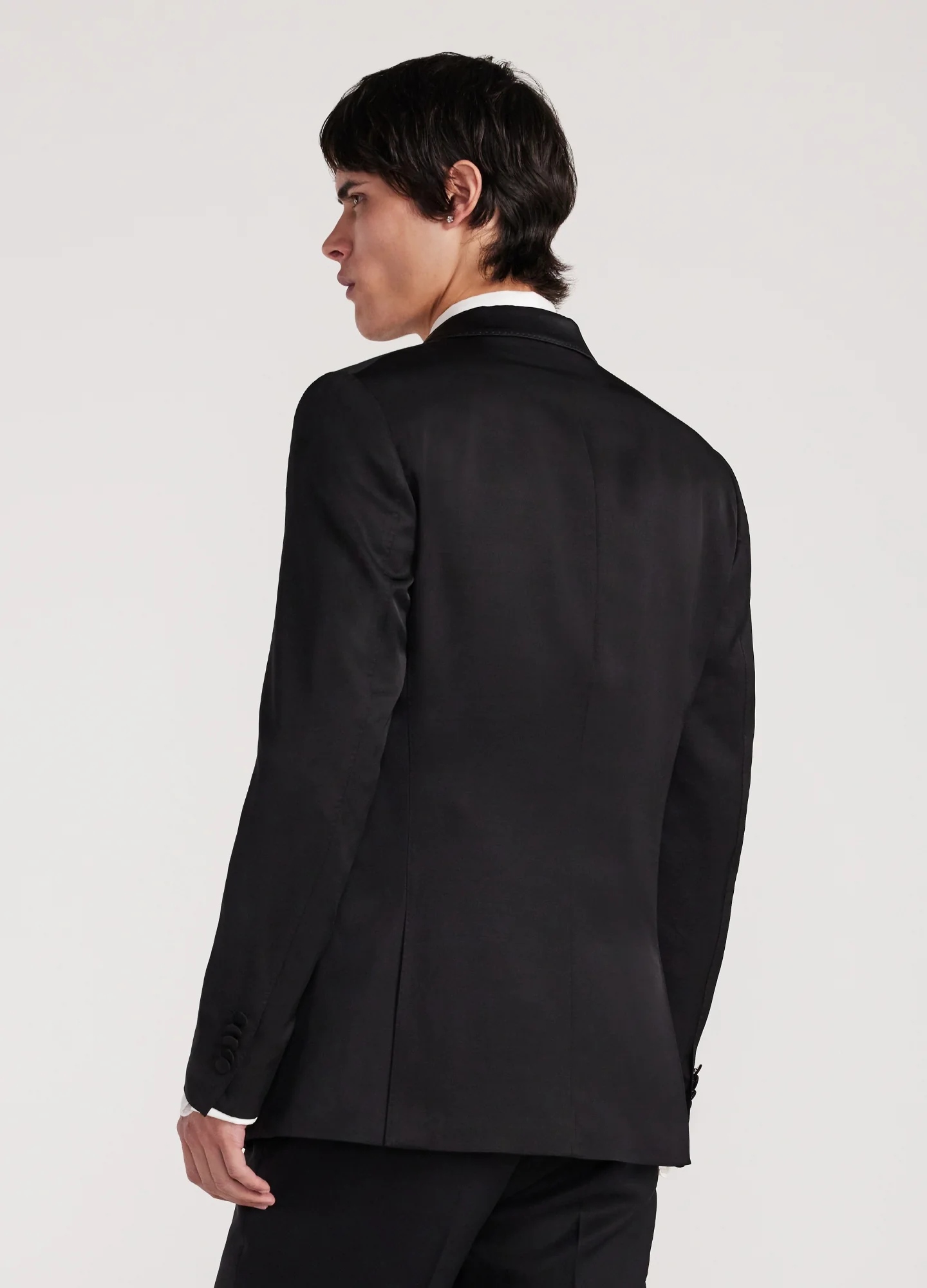 Shawl Collar Tuxedo Jacket Black - Image 5