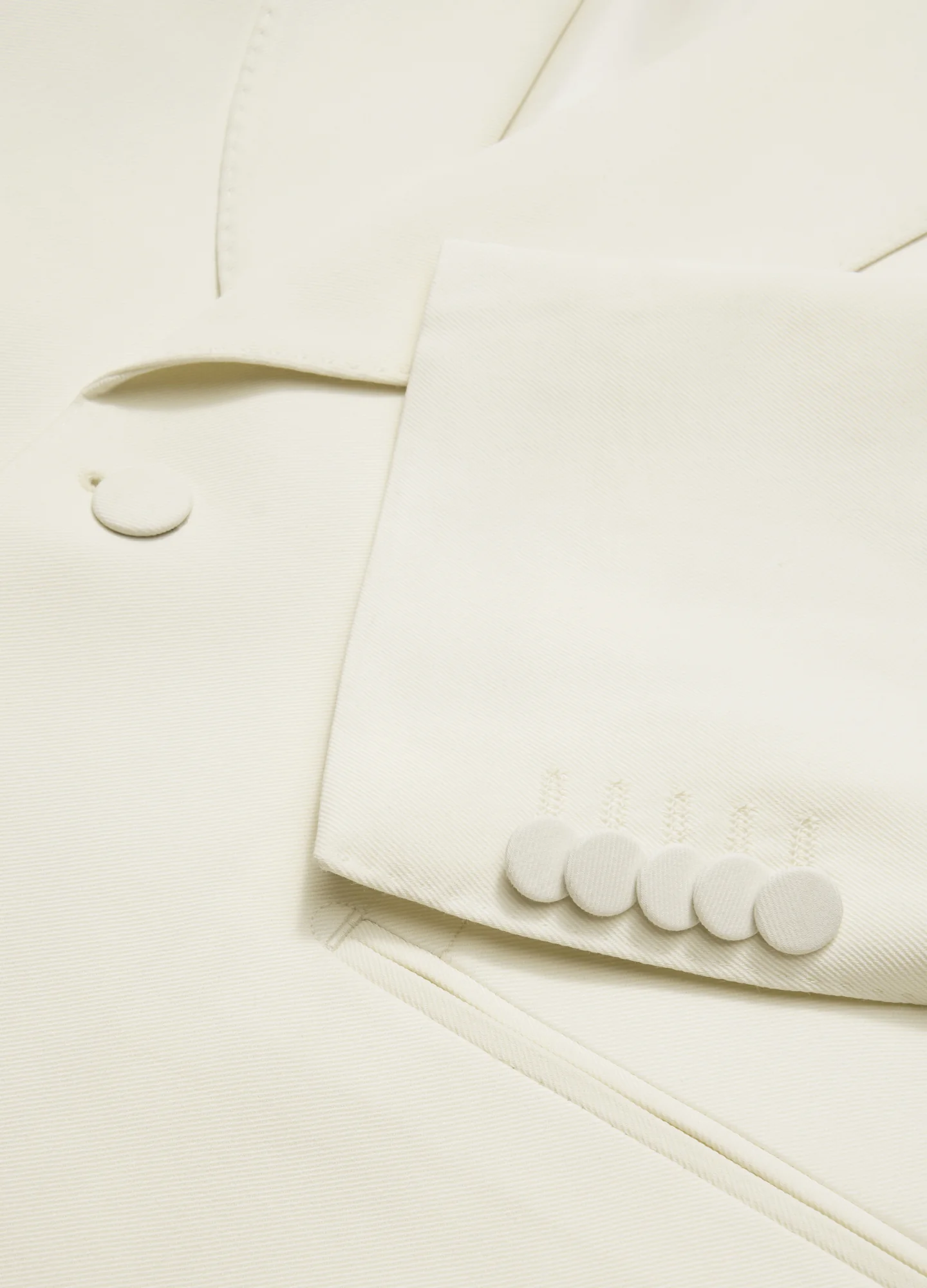 Shawl Collar Tuxedo Jacket Ivory - Image 6