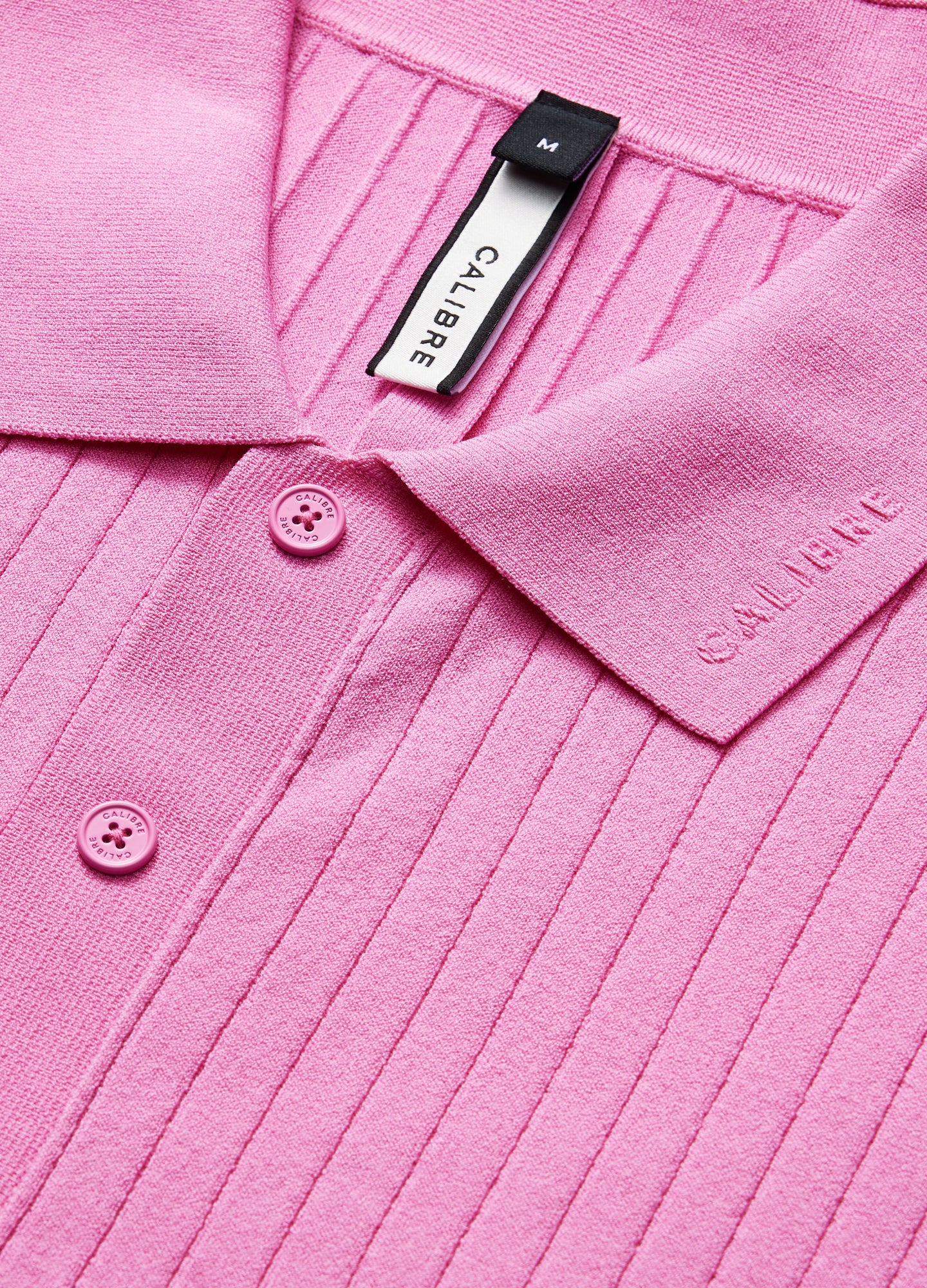Sheer Stripe Polo Ultra Pink - Image 6