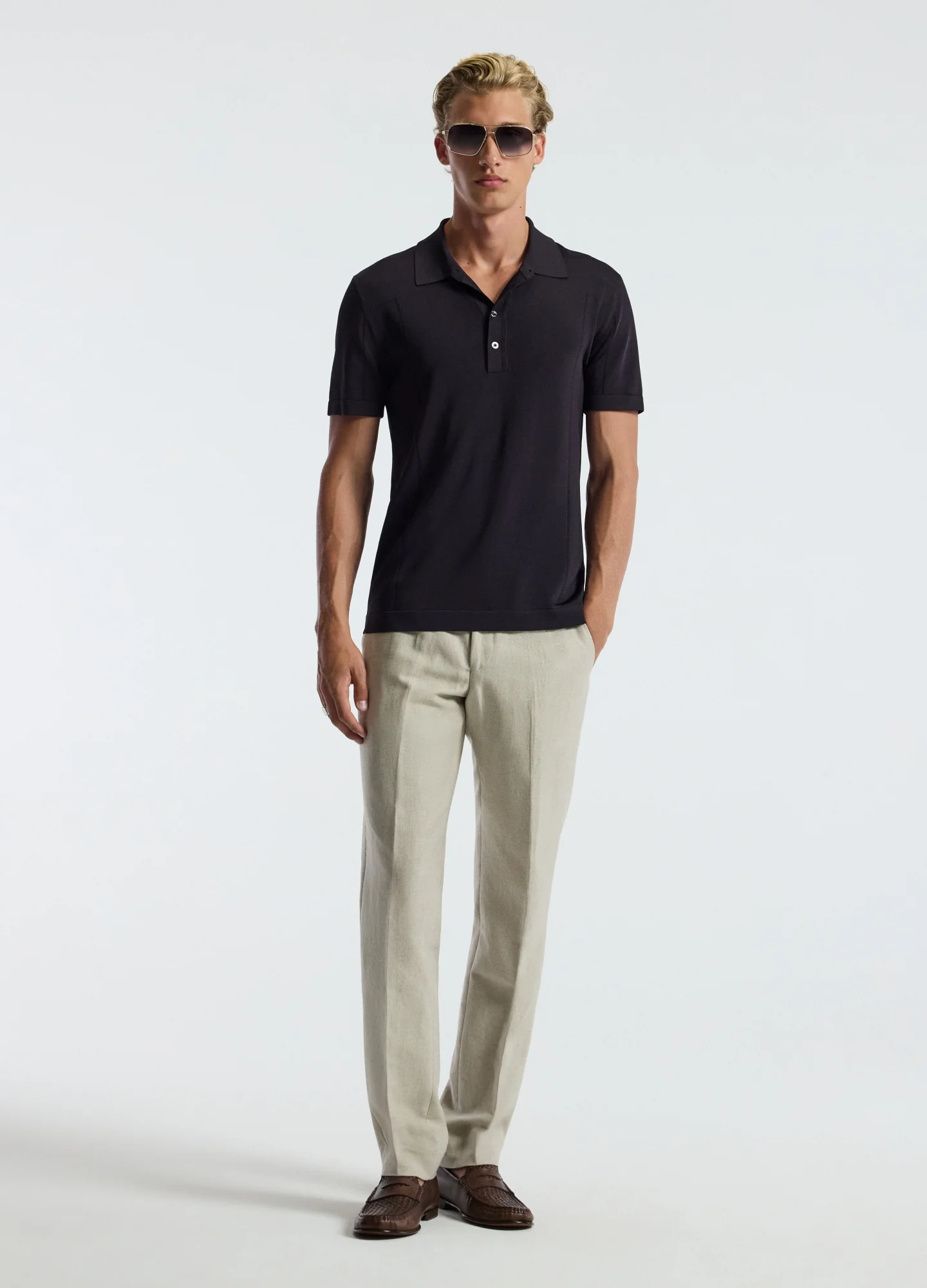 Shiny Rayon Polo Currant - Image 2