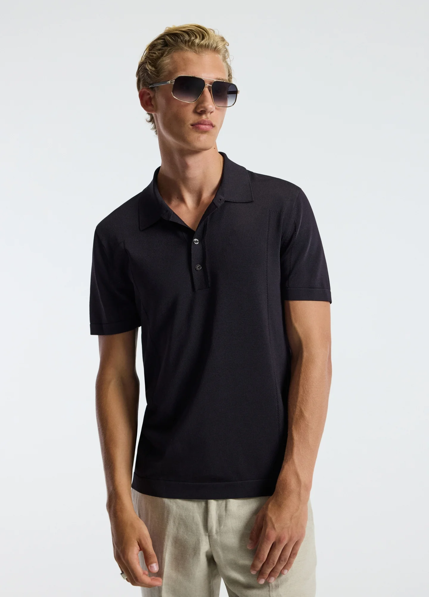 Shiny Rayon Polo Currant - Image 3