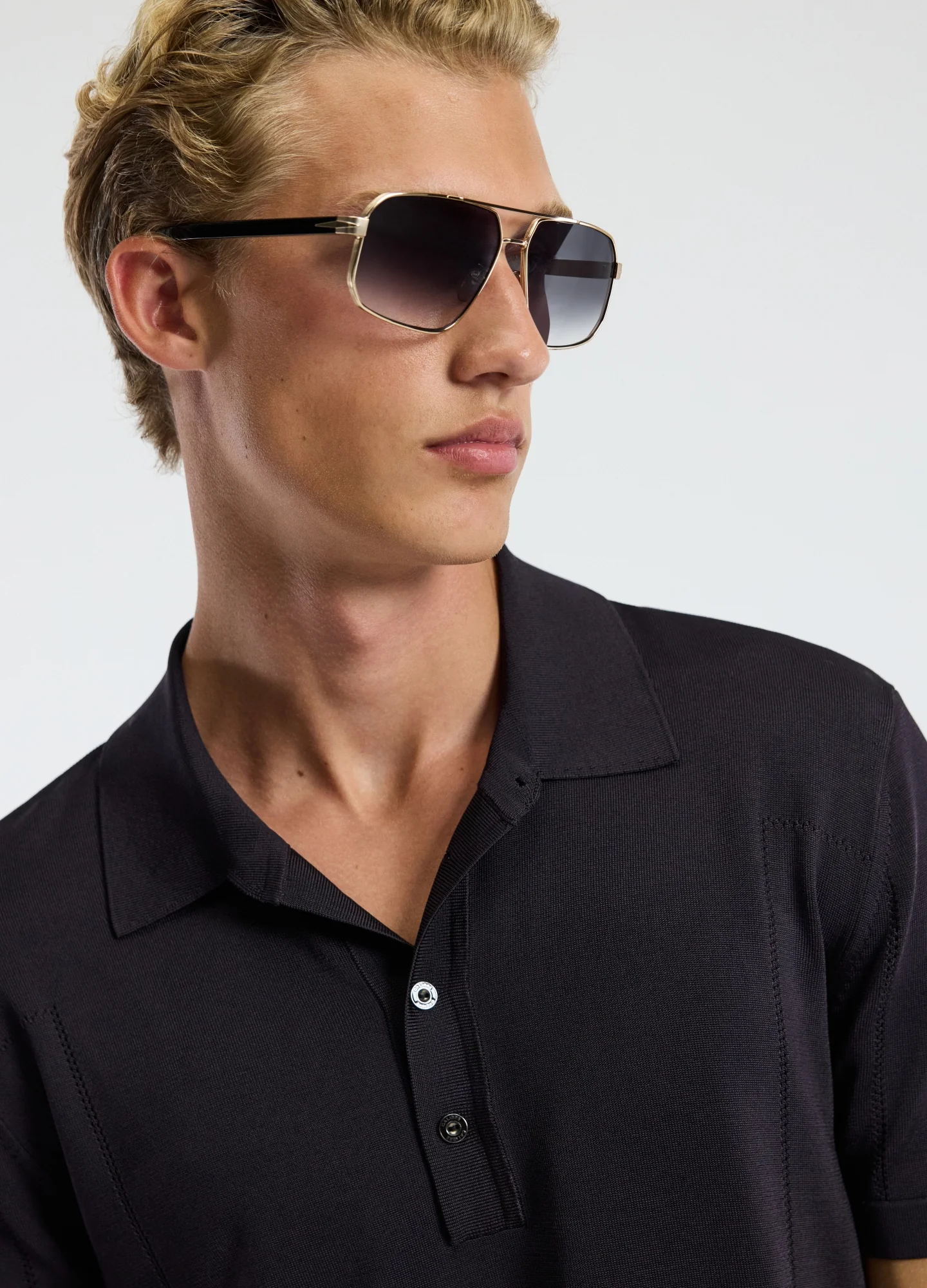 Shiny Rayon Polo Currant - Image 4