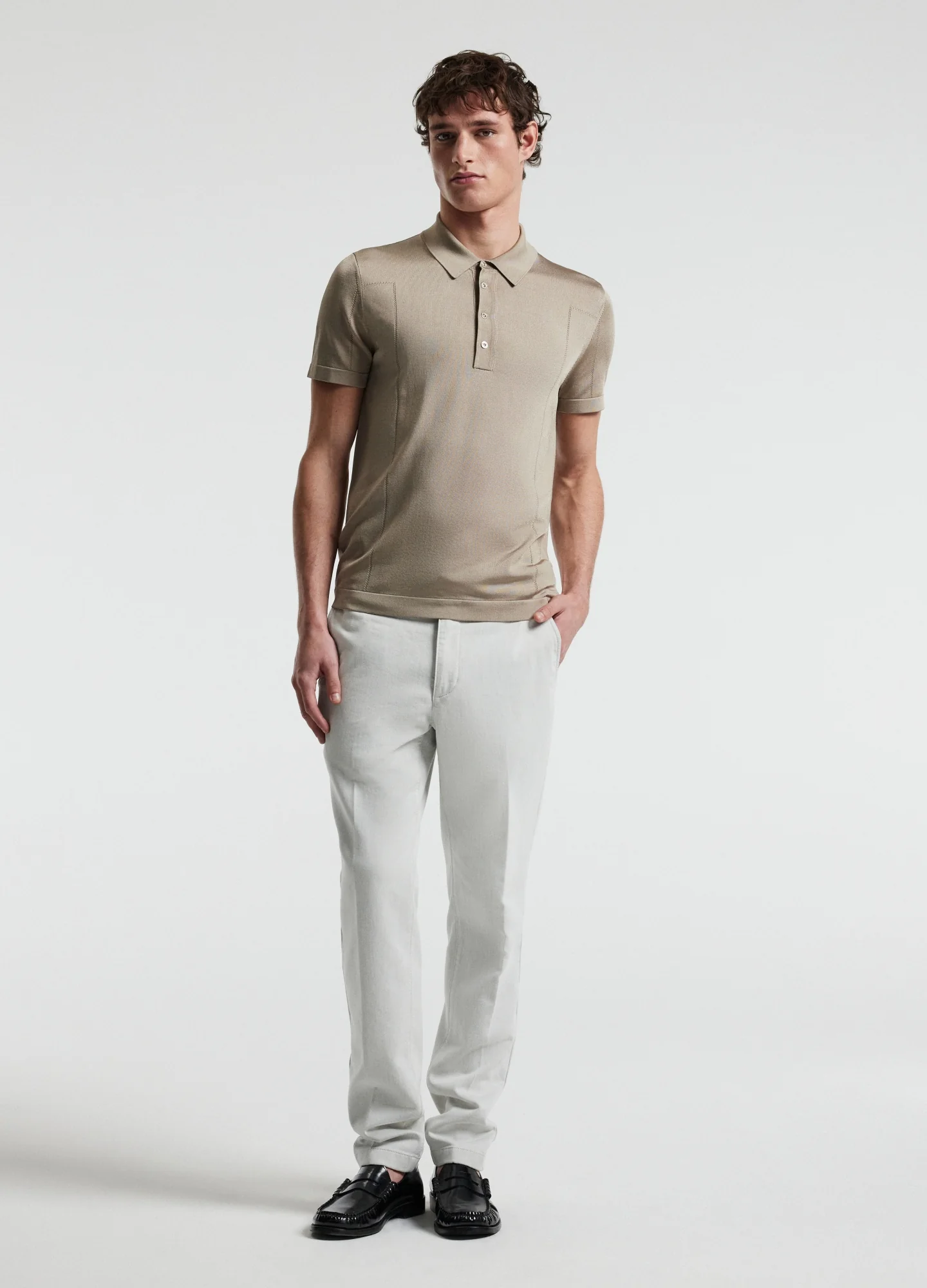 Shiny Rayon Polo Stone - Image 2