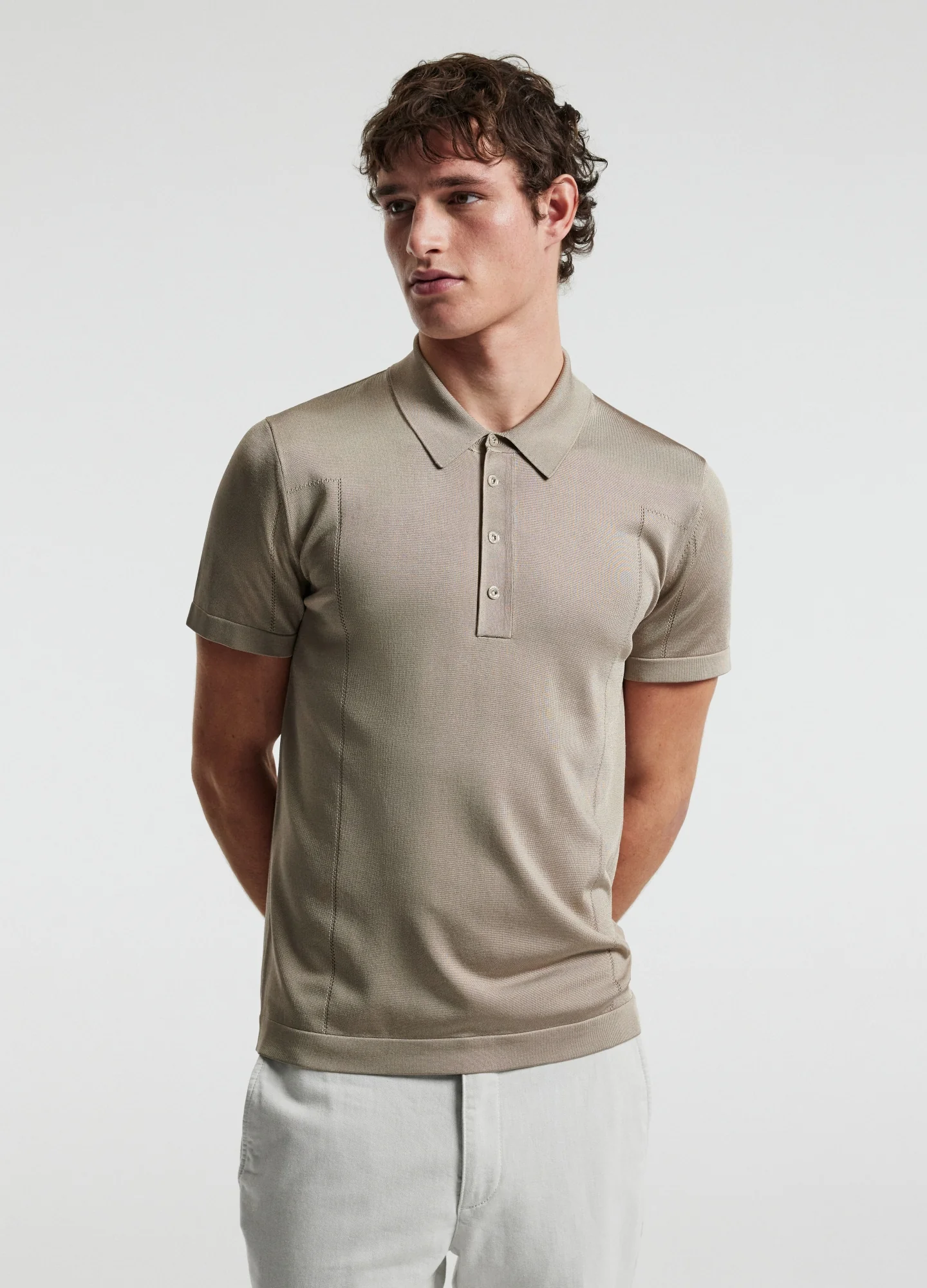 Shiny Rayon Polo Stone - Image 3