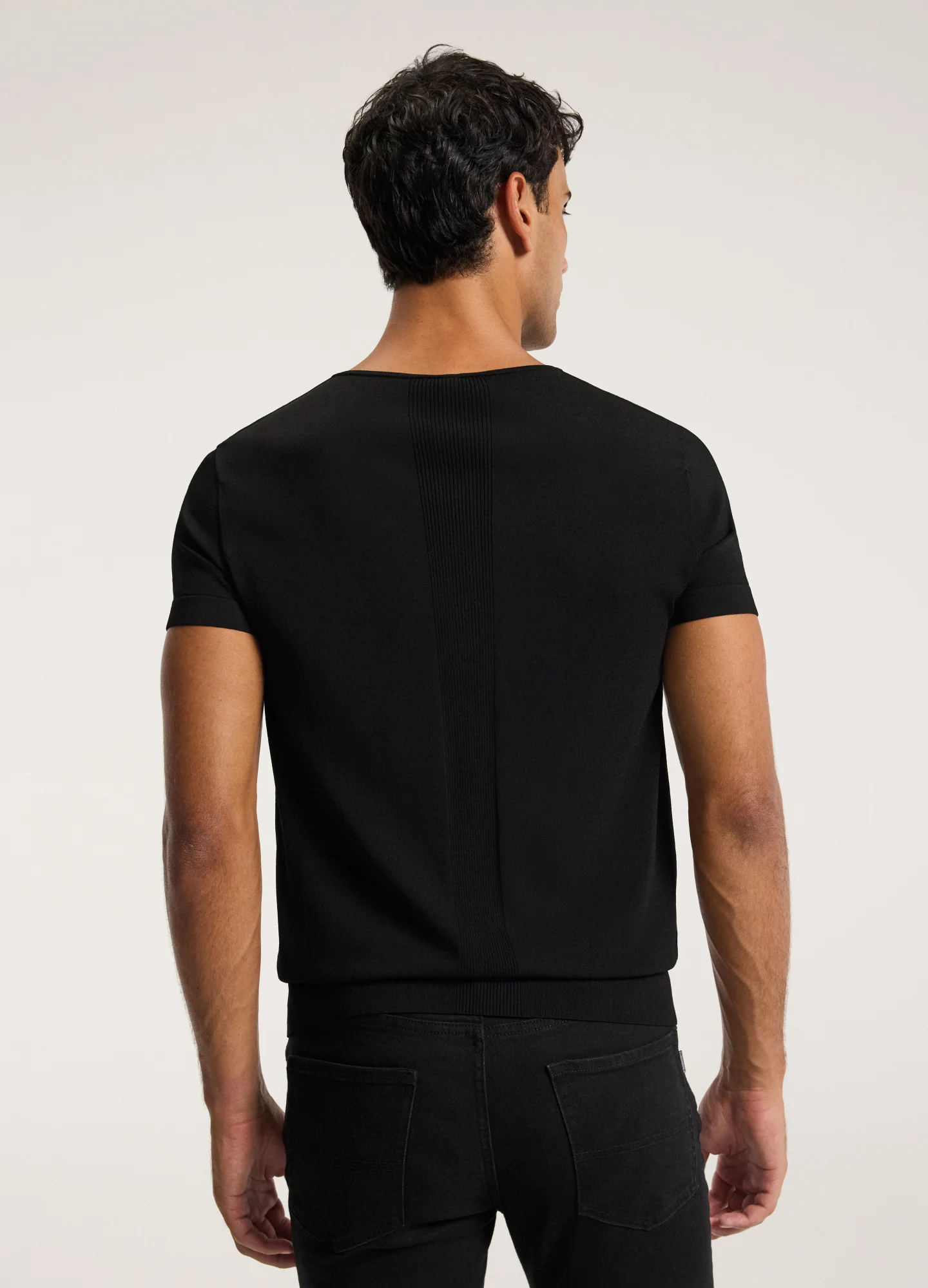Short Sleeve Tech Henley Black - Image 5