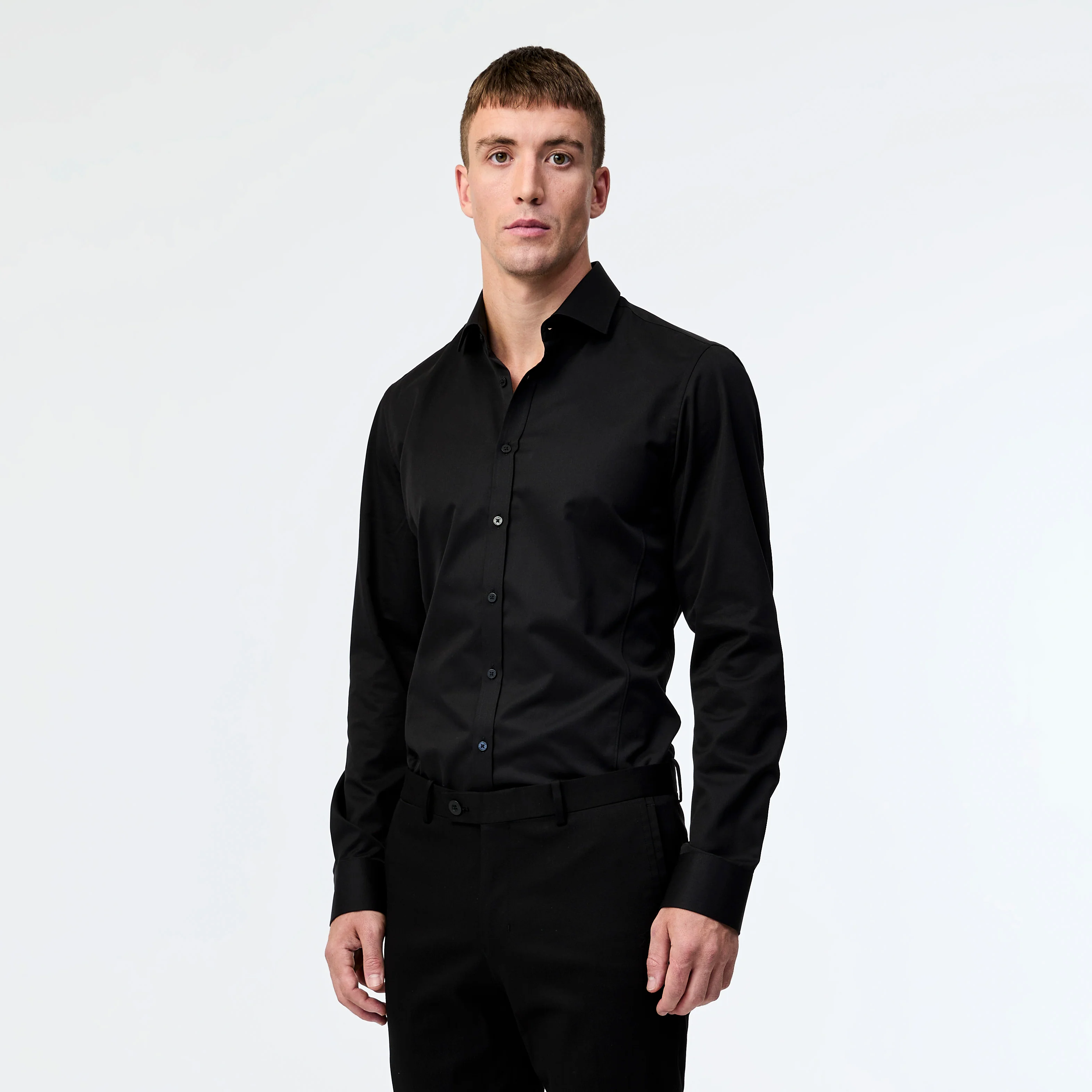 Signature Tailored Twill Shirt Black - Image 3