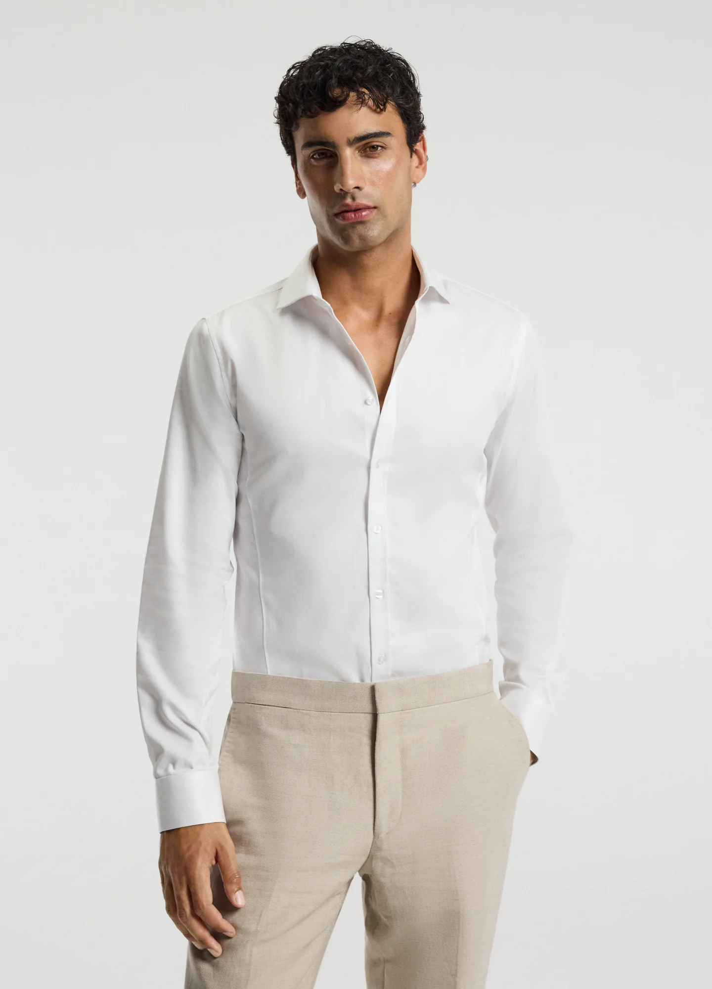 Signature Tailored Twill Shirt White - Image 3