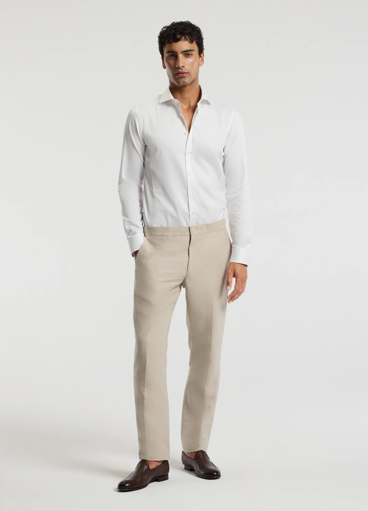Signature Tailored Twill Shirt White - Image 6