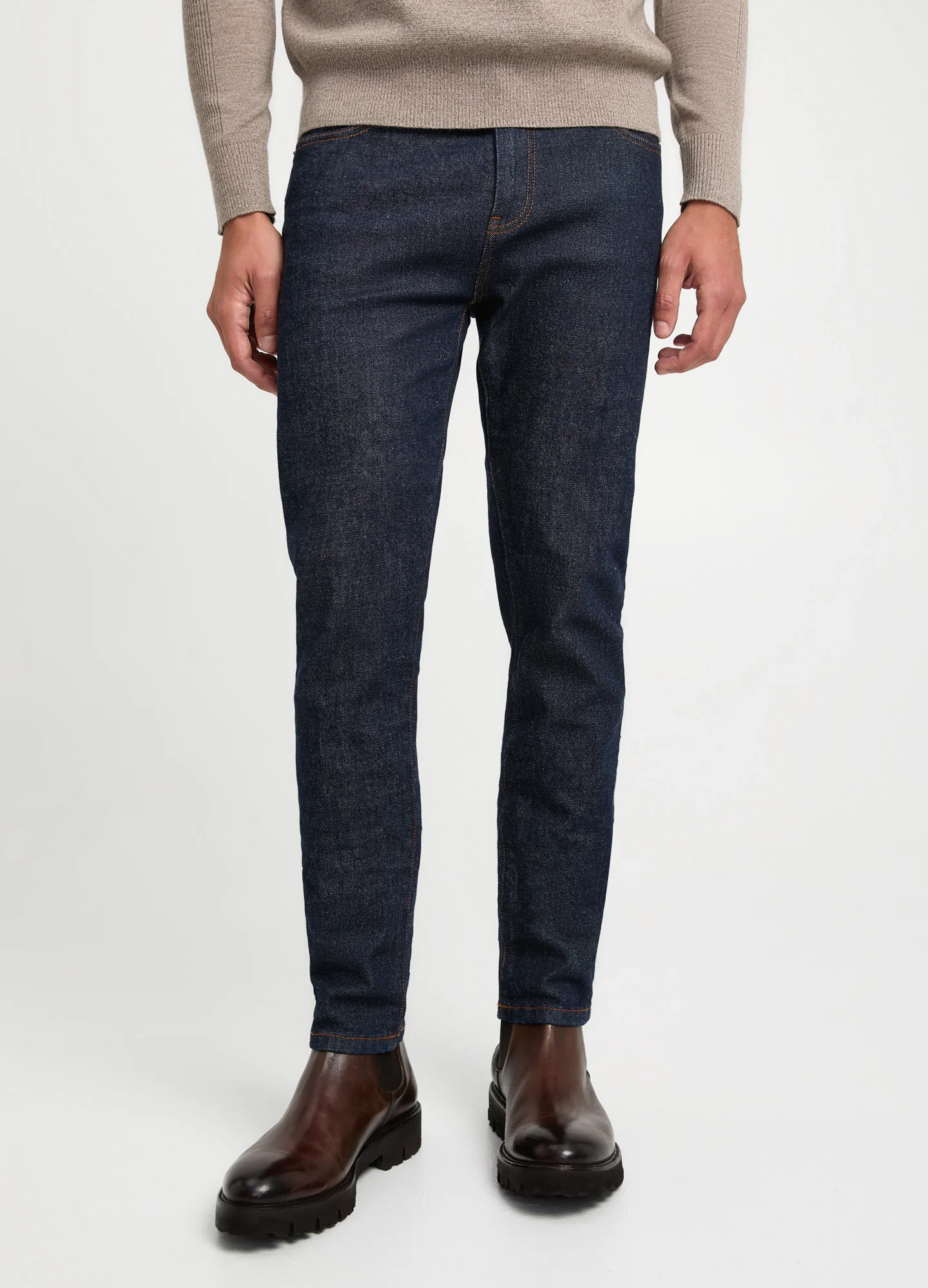 Skinny Fit Organic Denim Jeans Indigo - Image 3