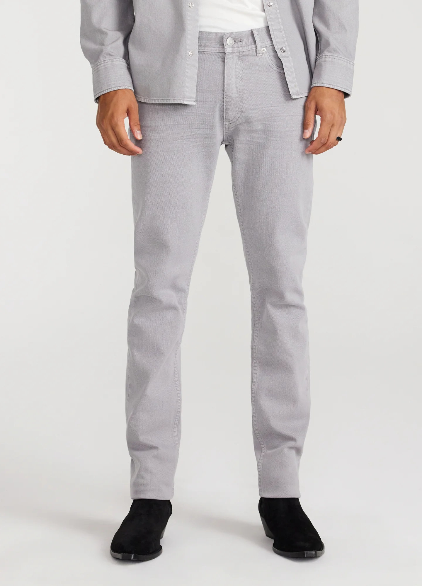 Skinny Fit Overdyed Jeans Ash - Image 3