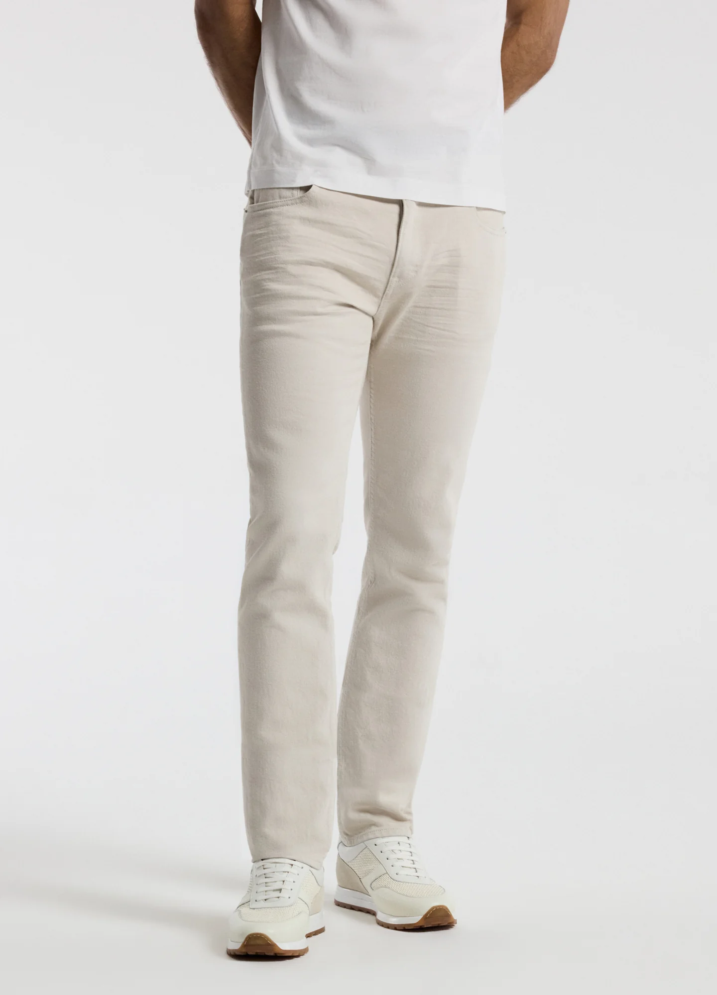 Skinny Fit Overdyed Jeans Natural - Image 3