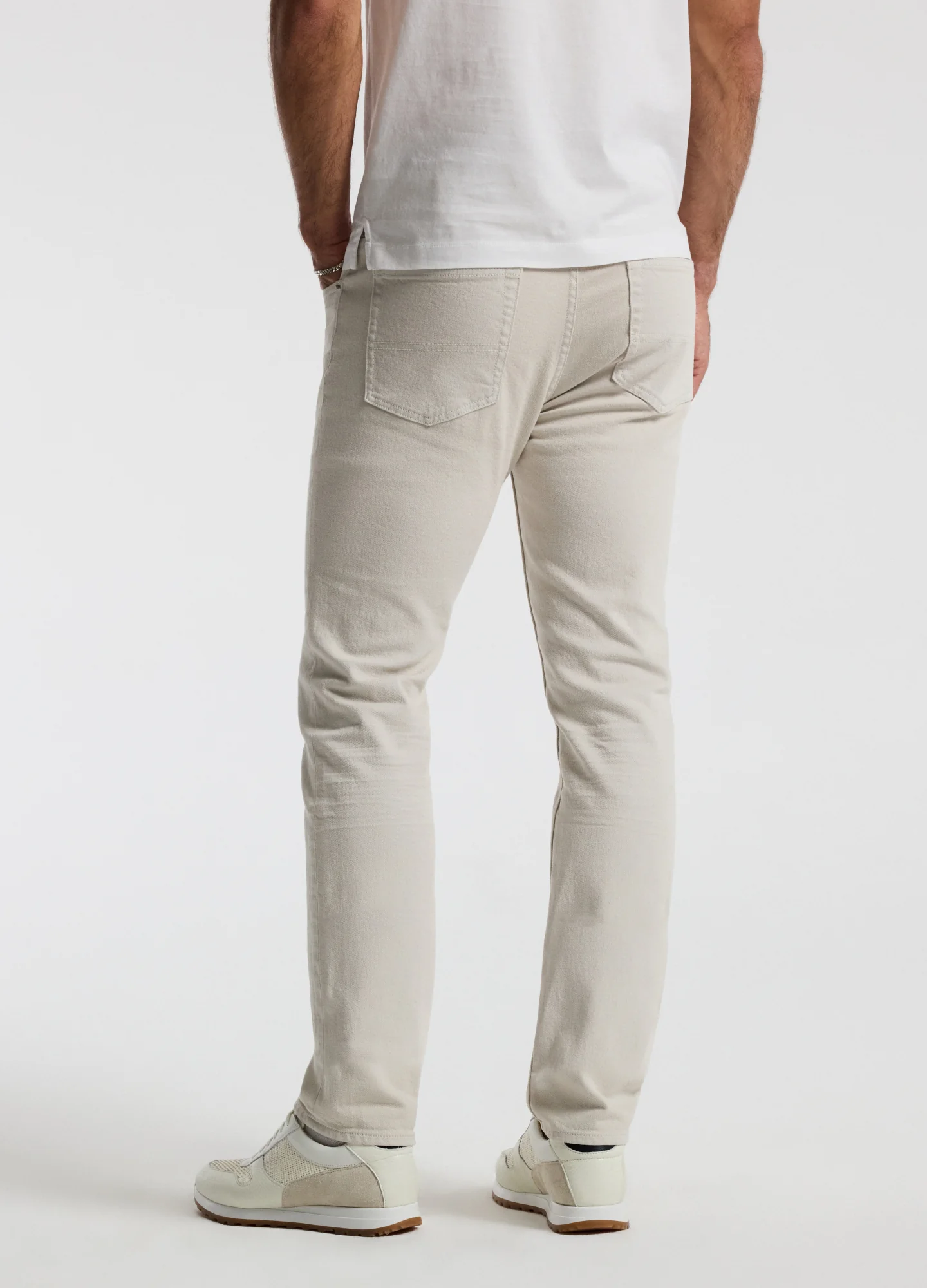 Skinny Fit Overdyed Jeans Natural - Image 5