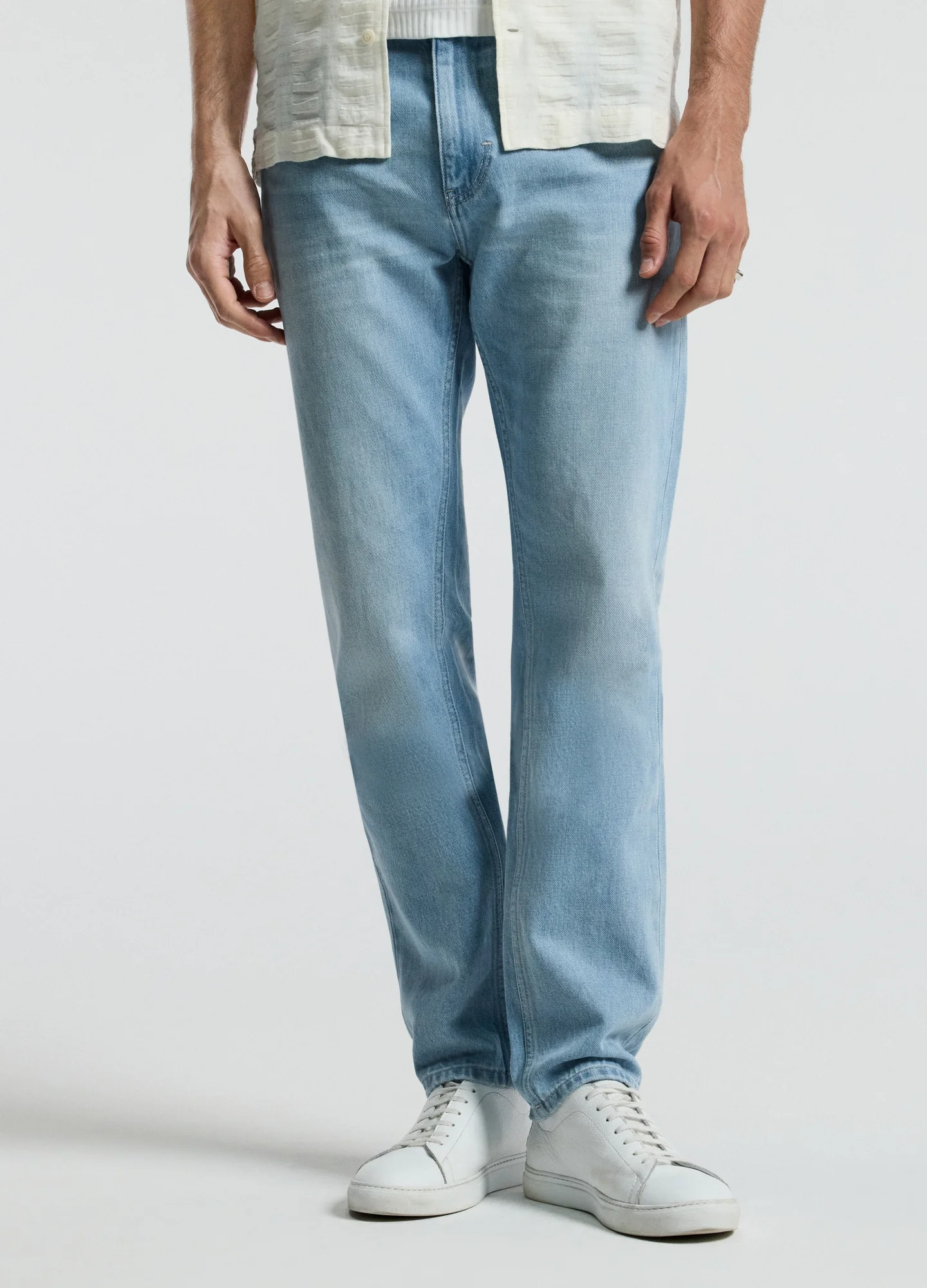 Slim Bleached Jeans Blue - Image 3