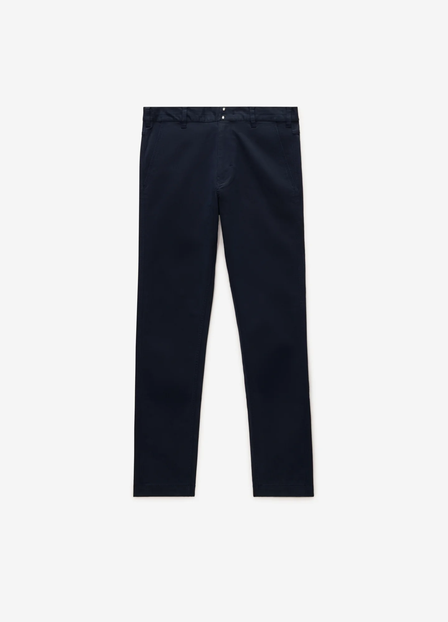 Slim Cotton Lyocell Chino Pants Navy