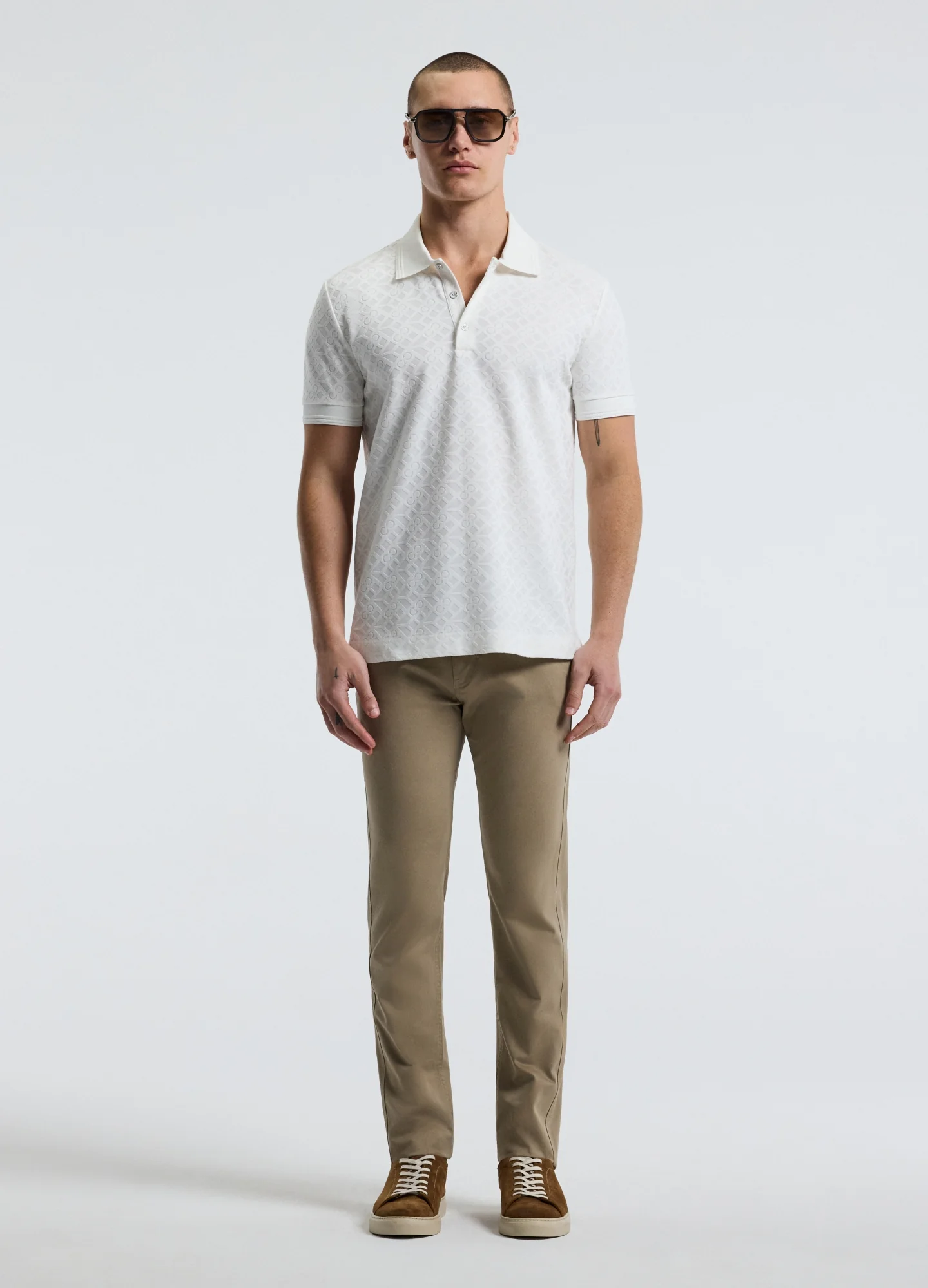 Slim Cotton Lyocell Chino Pants Walnut - Image 2