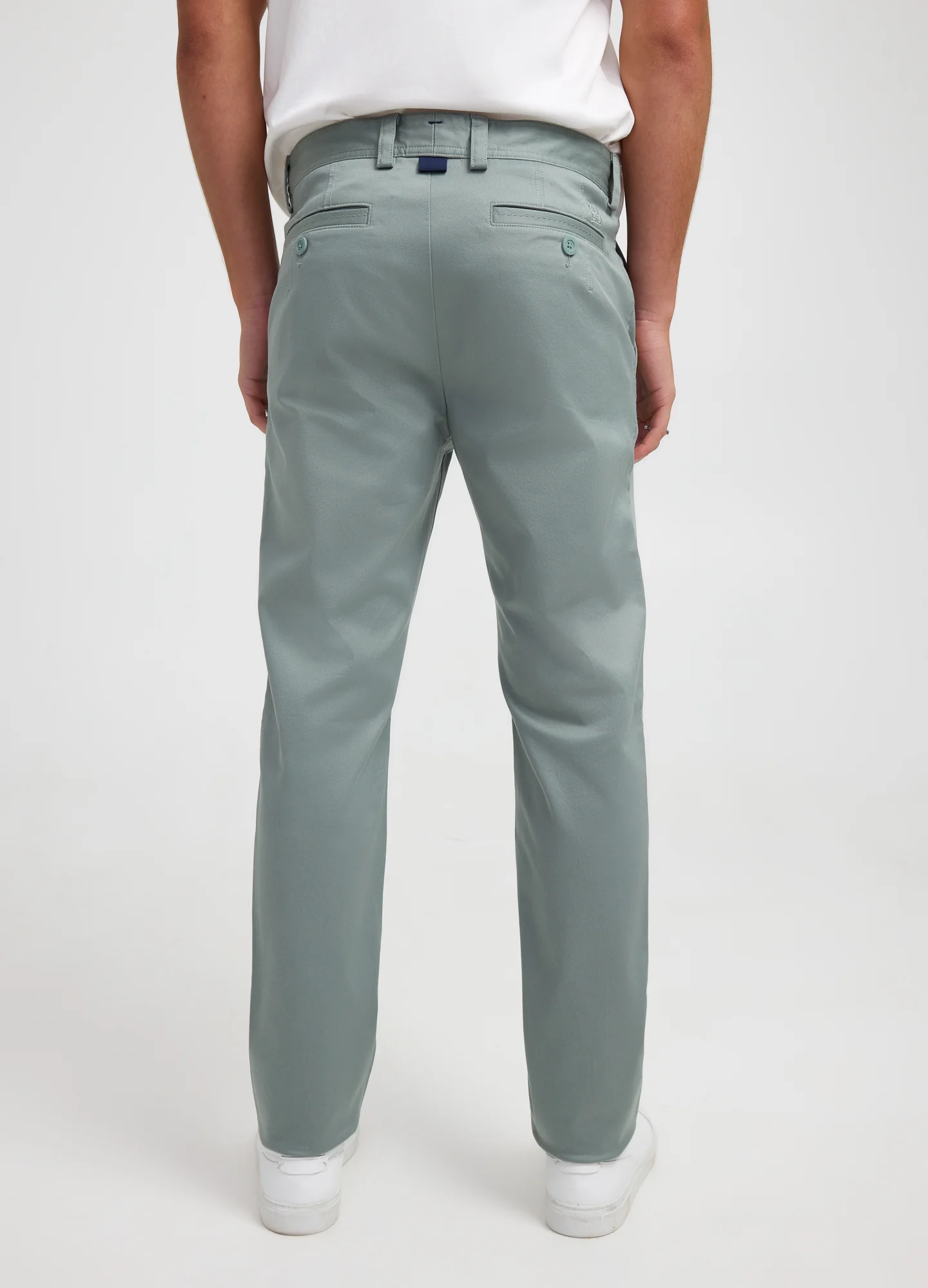 Slim Fit Cotton Stretch Chinos Sage - Image 6