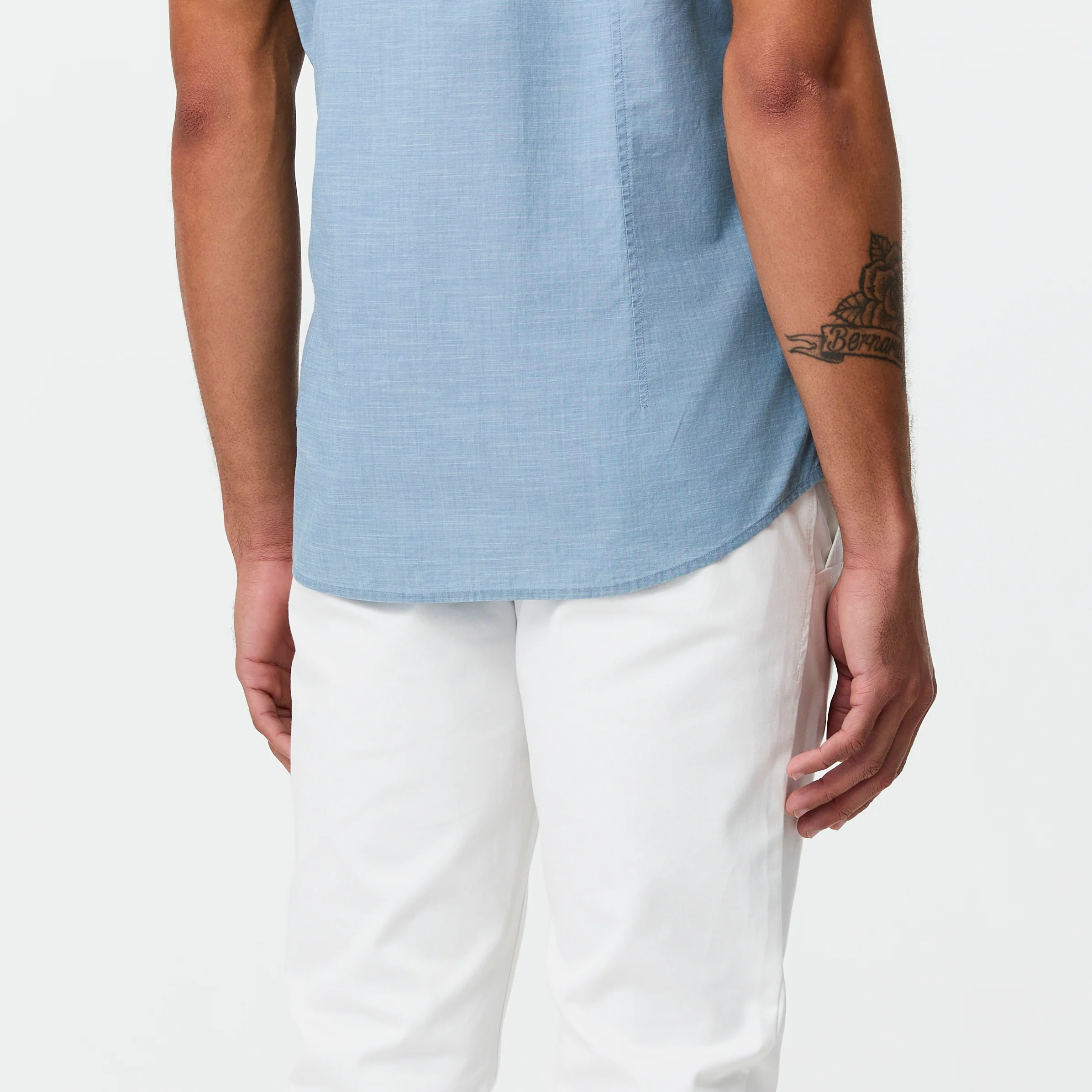 Slim Fit Cotton Stretch Chinos White - Image 4