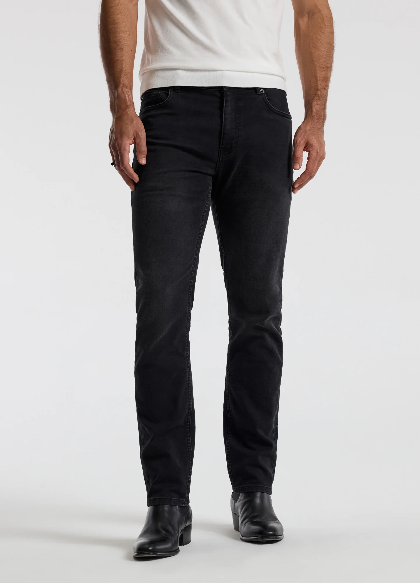 Slim Fit Dobby Denim Jeans Black Carbon - Image 3