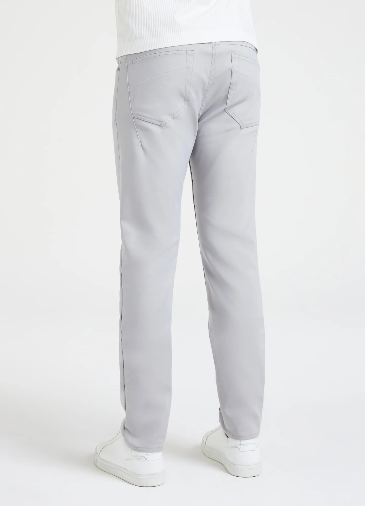 Slim Fit Tech Cotton Stretch Jeans Steel - Image 5