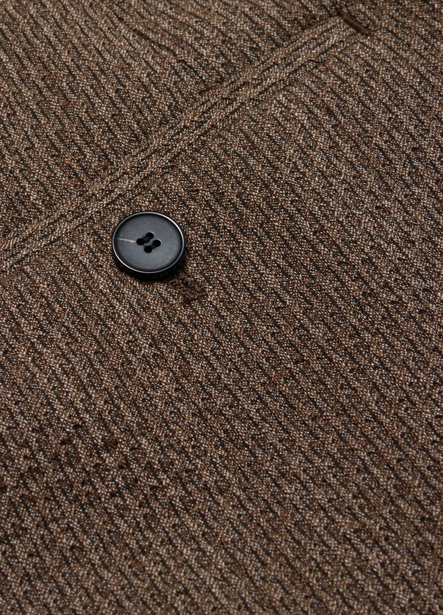 Slim Micro Jacquard Wool Pant Mocha - Image 2